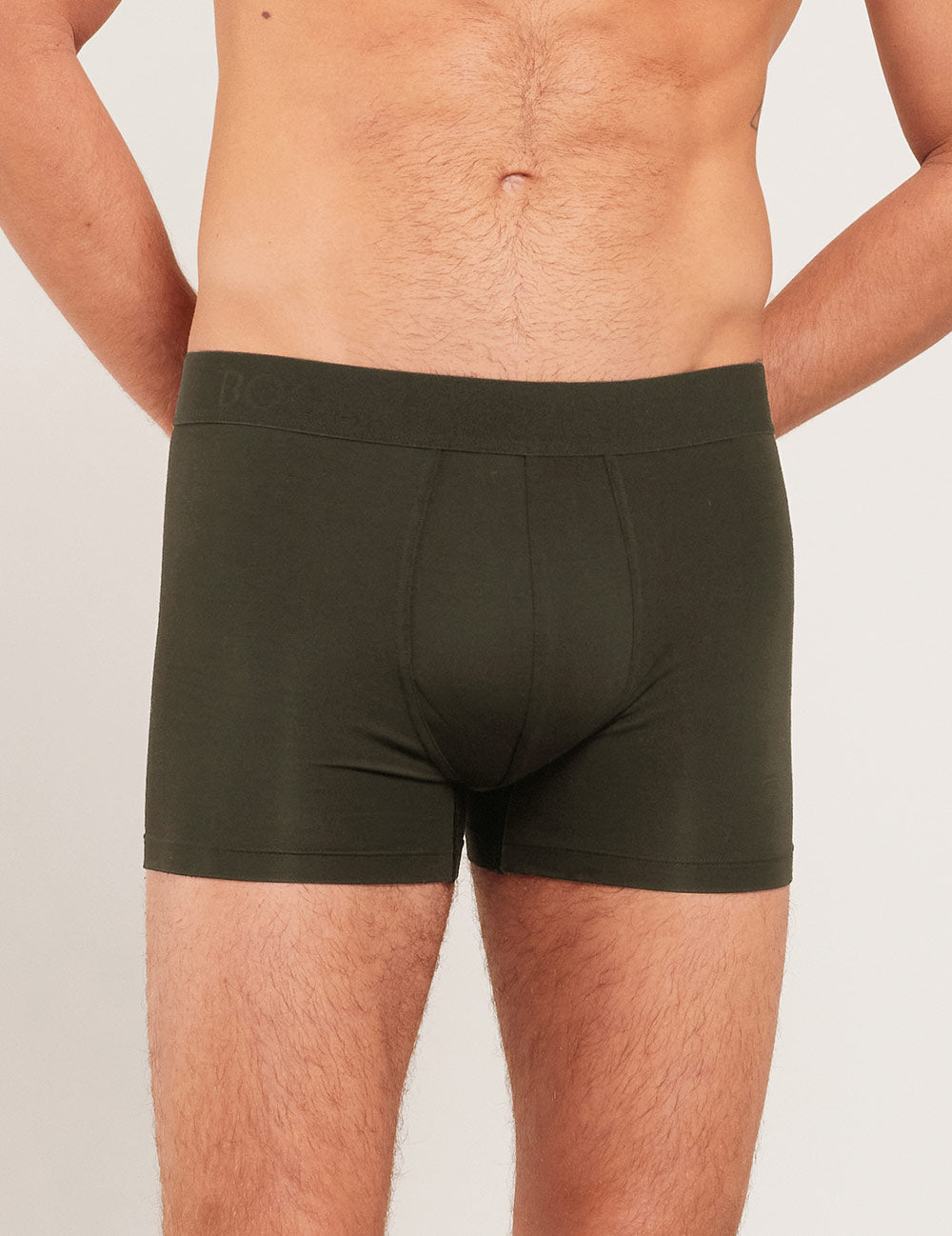 Premium Men's Boxer Briefs - Soft Breathable Cotton Underwear for Everyday Comfort - Dark Olive - Ideal for Workout, Lounge & Daily Wear