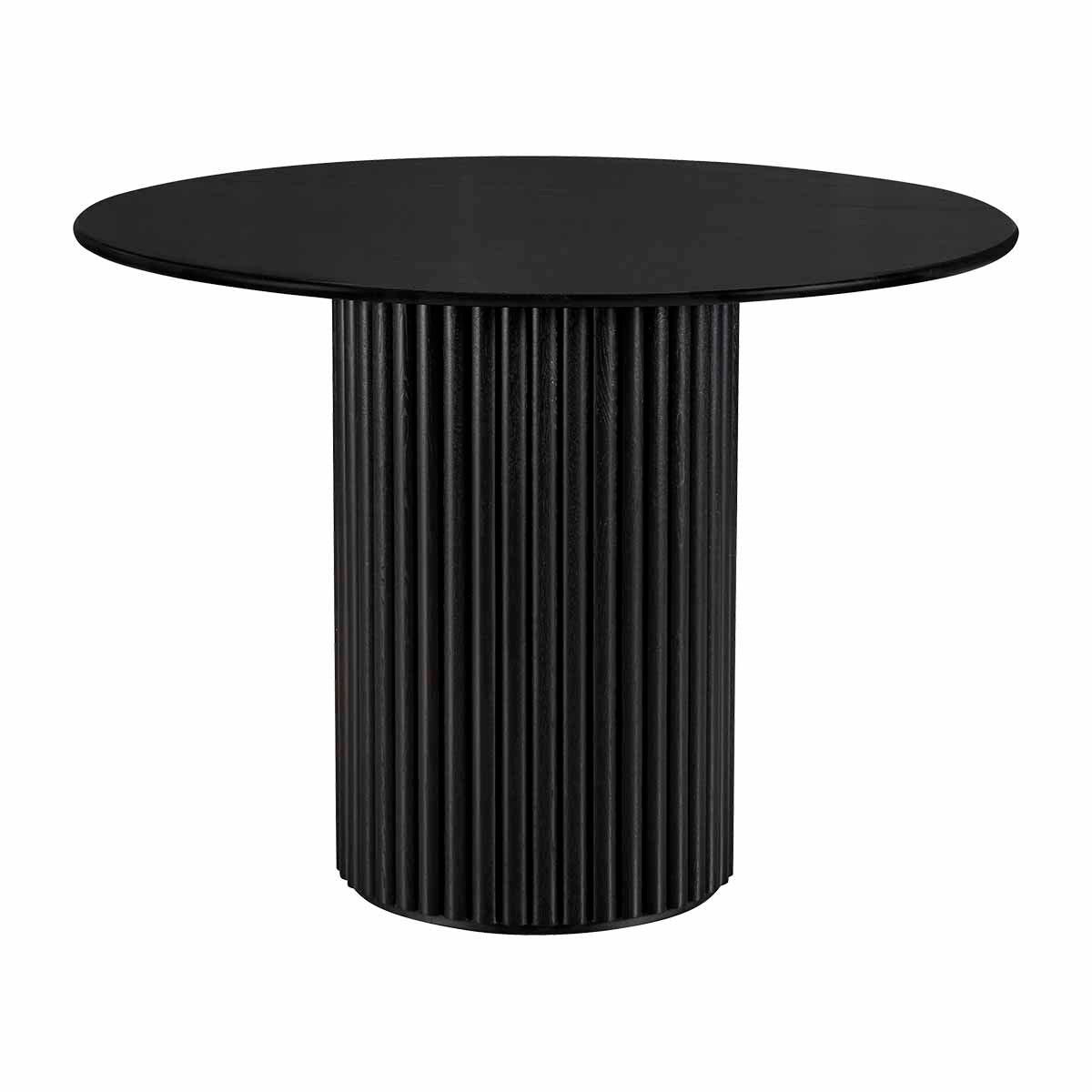 Stylish Black Oak Cosmos Dining Table 105cm - Perfect for Modern Kitchens & Dining Rooms