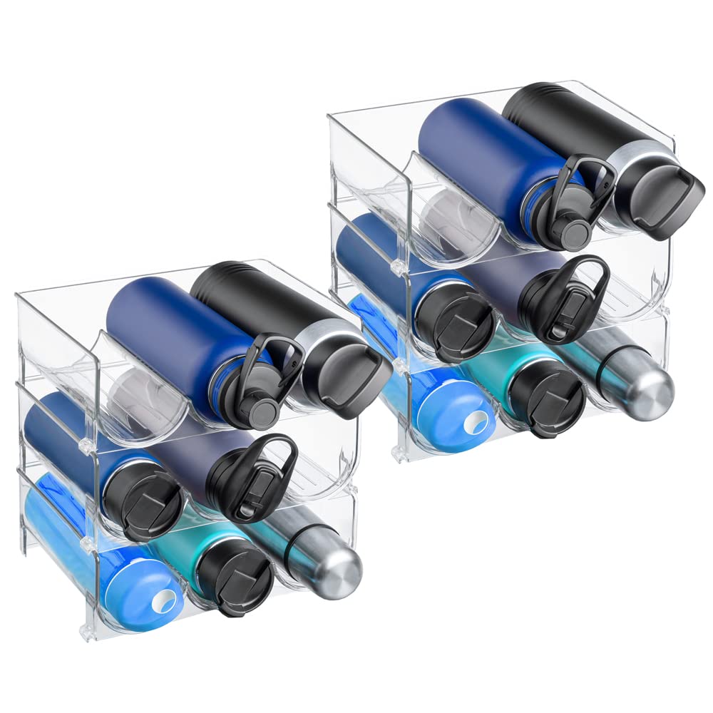 ClearSpace Water Bottle Organizer – Pantry & Cabinet Storage Solution – Kitchen Countertop Organizer for Home, Office, and Dorm Room Efficiency
