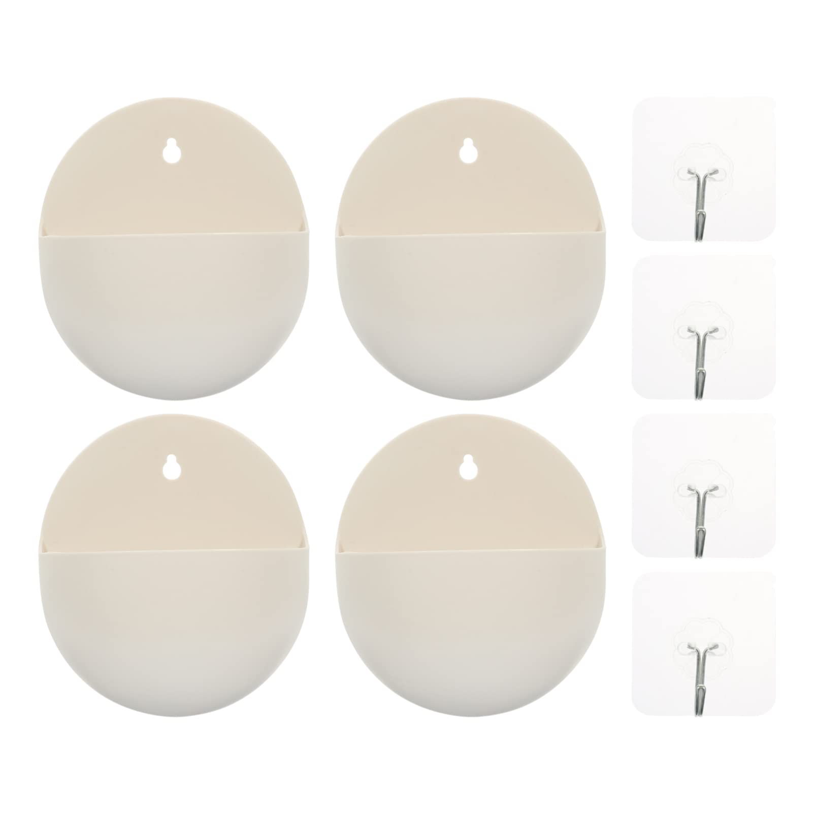 4pcs Hydroponic Wall-Mounted Flower Pots with Drainage Holes - Colorful Hanging Planters for Balcony, Fence & Indoor Gardening - Perfect for Herbs, Succulents & Small Flowers (Ideal for Urban Gardening & Home Decor)