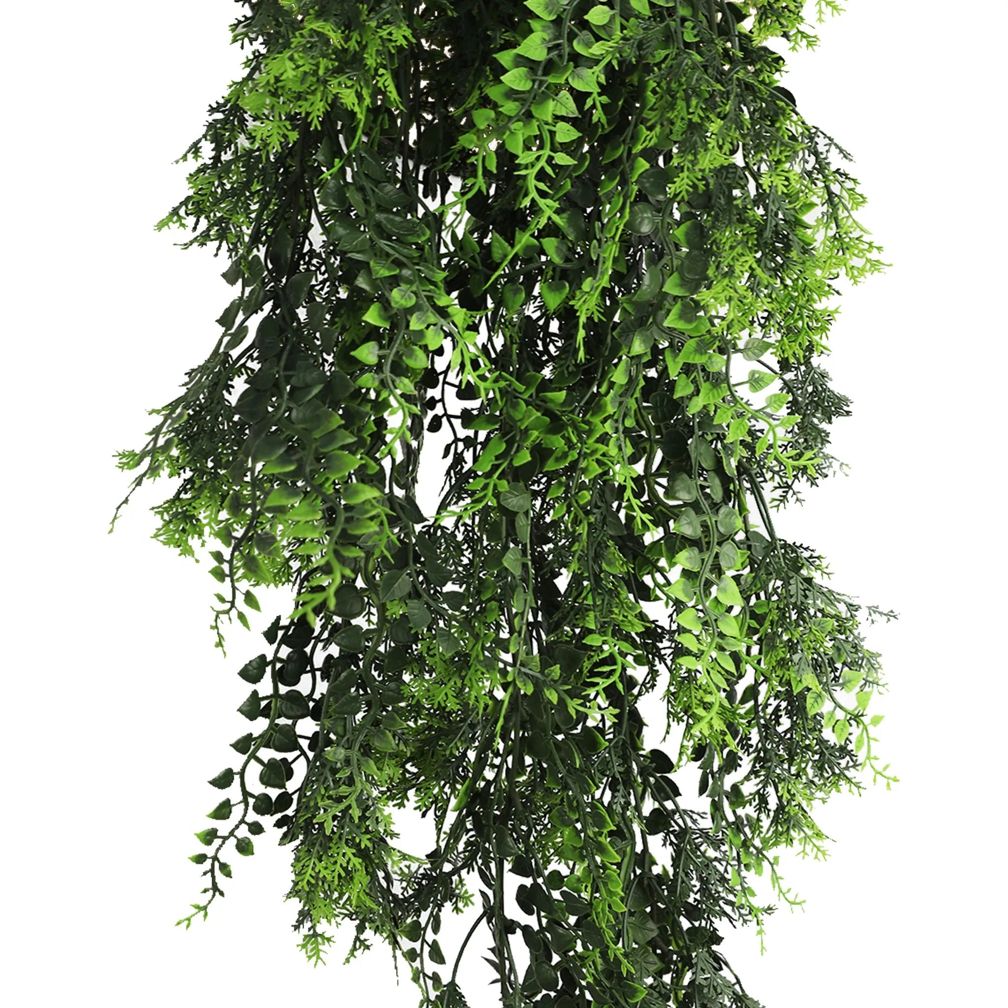 Mediterranean Fern Trailing Vine Artificial Plant - UV Resistant & Fire Rated (22cm x 76cm) - Perfect for Home Decor, Office, Wedding & Party Decoration