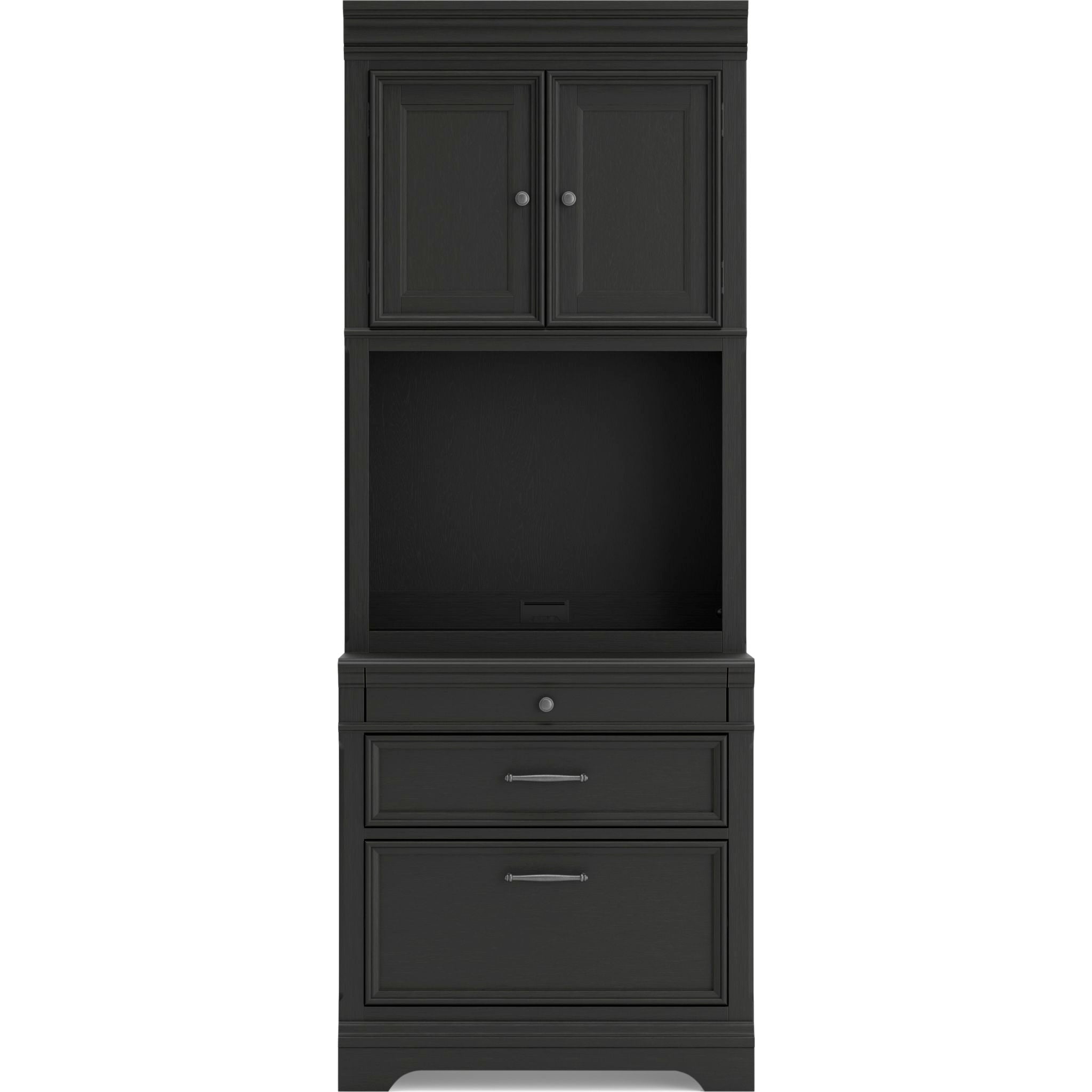 Beckincreek Black Bookcase - Modern Wooden Bookshelf for Living Room, Bedroom, Office Storage & Organization