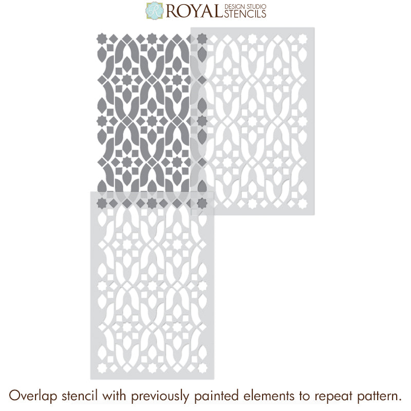 Blythe Trellis Wall Stencil - Reusable DIY Home Decor Template for Floral & Geometric Patterns - Perfect for Nursery, Bedroom, and Living Room Accent Walls
