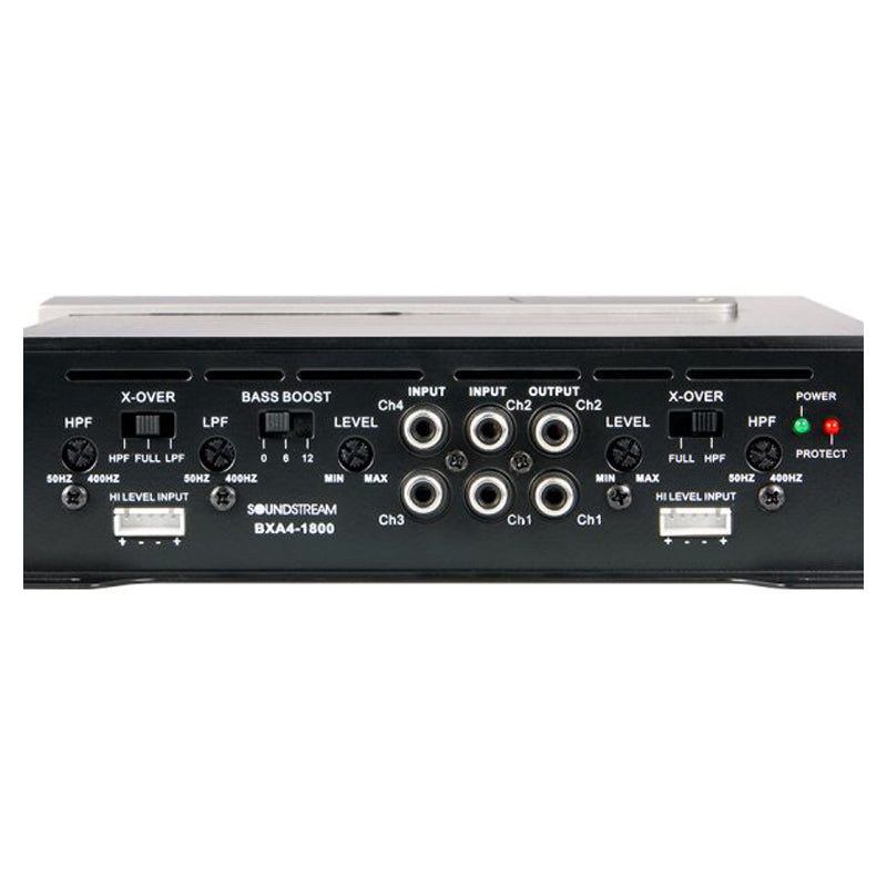 Soundstream BXA4-1800 (BXA41800) Bass Xtreme Series 1800W 4-Channel Car Amplifier - Powerful Audio Boost for Cars, Trucks & SUVs