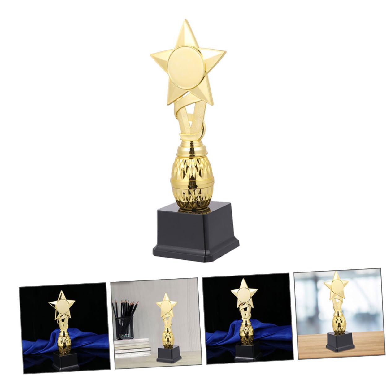 Toddmomy 4-Piece Kids Football Trophy Set - Reusable Plastic Sports Reward Toys for Children | Perfect for Soccer Parties, Awards Ceremonies & Youth Sports Motivation