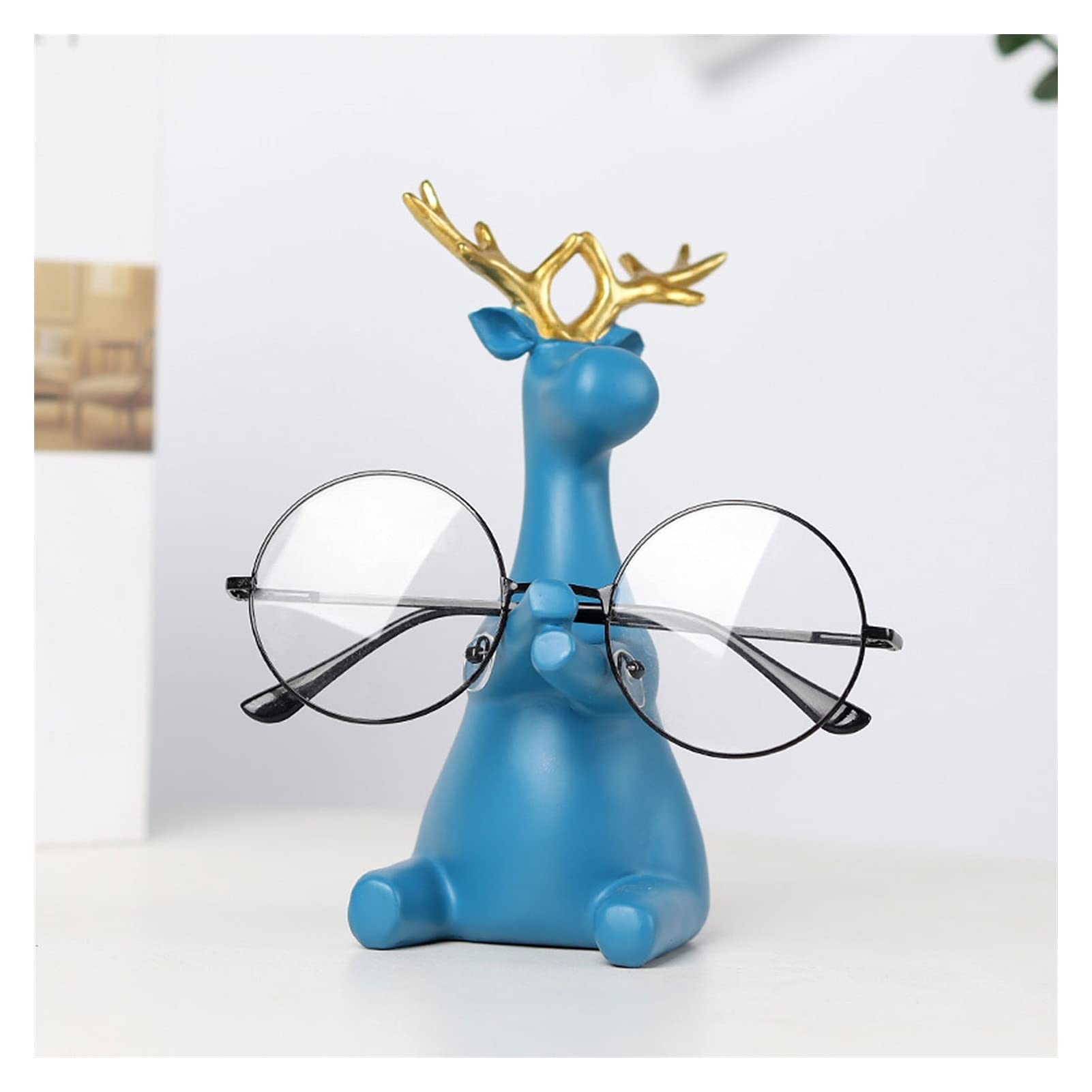 **Luckxuan Sunglasses Storage Rack - Eyeglass Holder Stand for Desk, Nightstand & Bedside - Deer-Shaped Glasses Organizer & Display Stand - Perfect Gift for Home, Office & Art Projects (Color: C)**    *(Ideal for organizing sunglasses, reading glasses, or decorative display on desks, nightstands, or shelves.)*