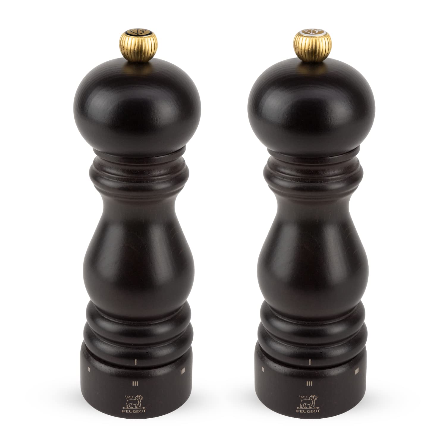 Peugeot Paris u'Select 7-Inch Pepper Mill and Salt Mill Set - Chocolate Finish | Premium Stainless Steel Grinder for Gourmet Cooking & Kitchen Use | Perfect for Home, Restaurant & Gift Giving