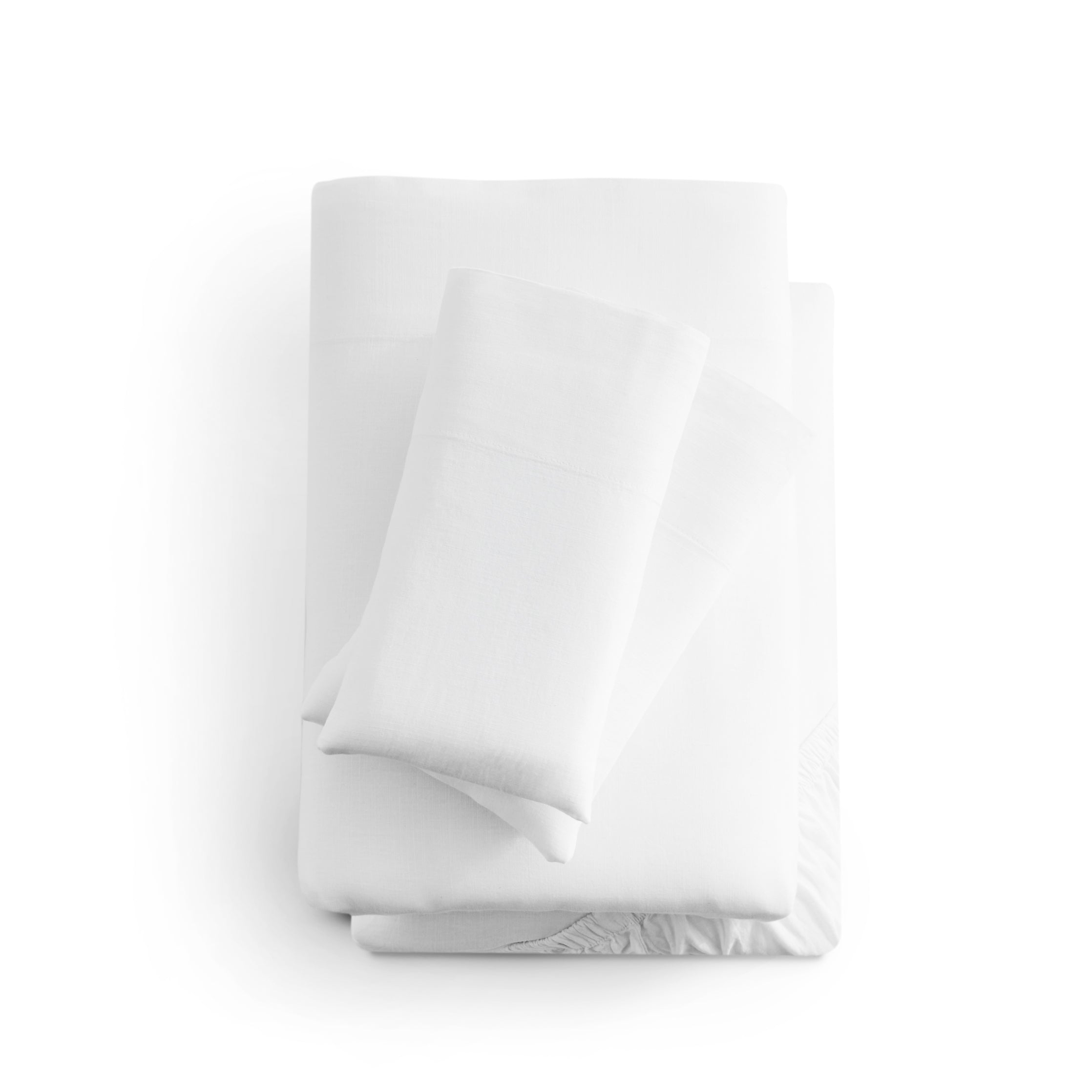 Malouf Linen Weave Cotton Sheet Set - Queen Size, 4-Piece Bed Sheet Set with Deep Pockets, Breathable & Soft for All-Season Comfort - Perfect for Home, Hotel, and Guest Room Bedding