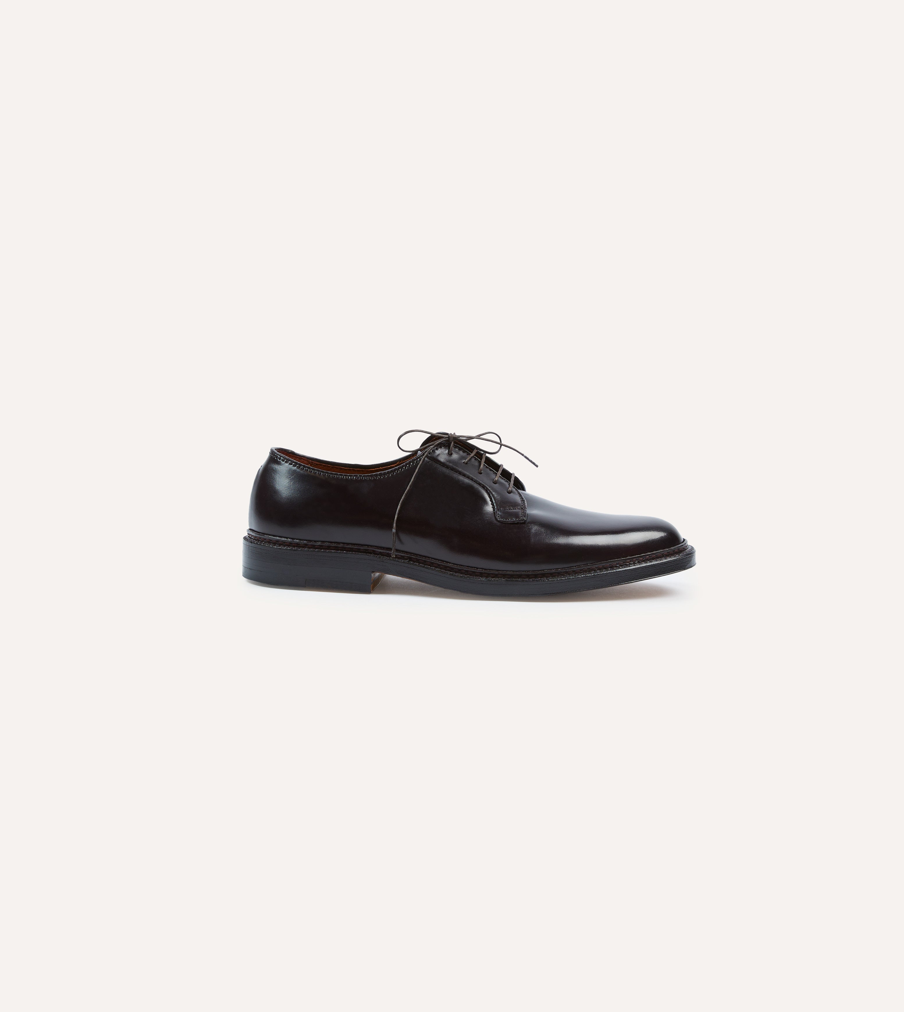 Premium Alden Colour 8 Shell Cordovan Plain Toe Blucher Men's Dress Shoes - Handcrafted in USA for Business, Formal & Special Occasions