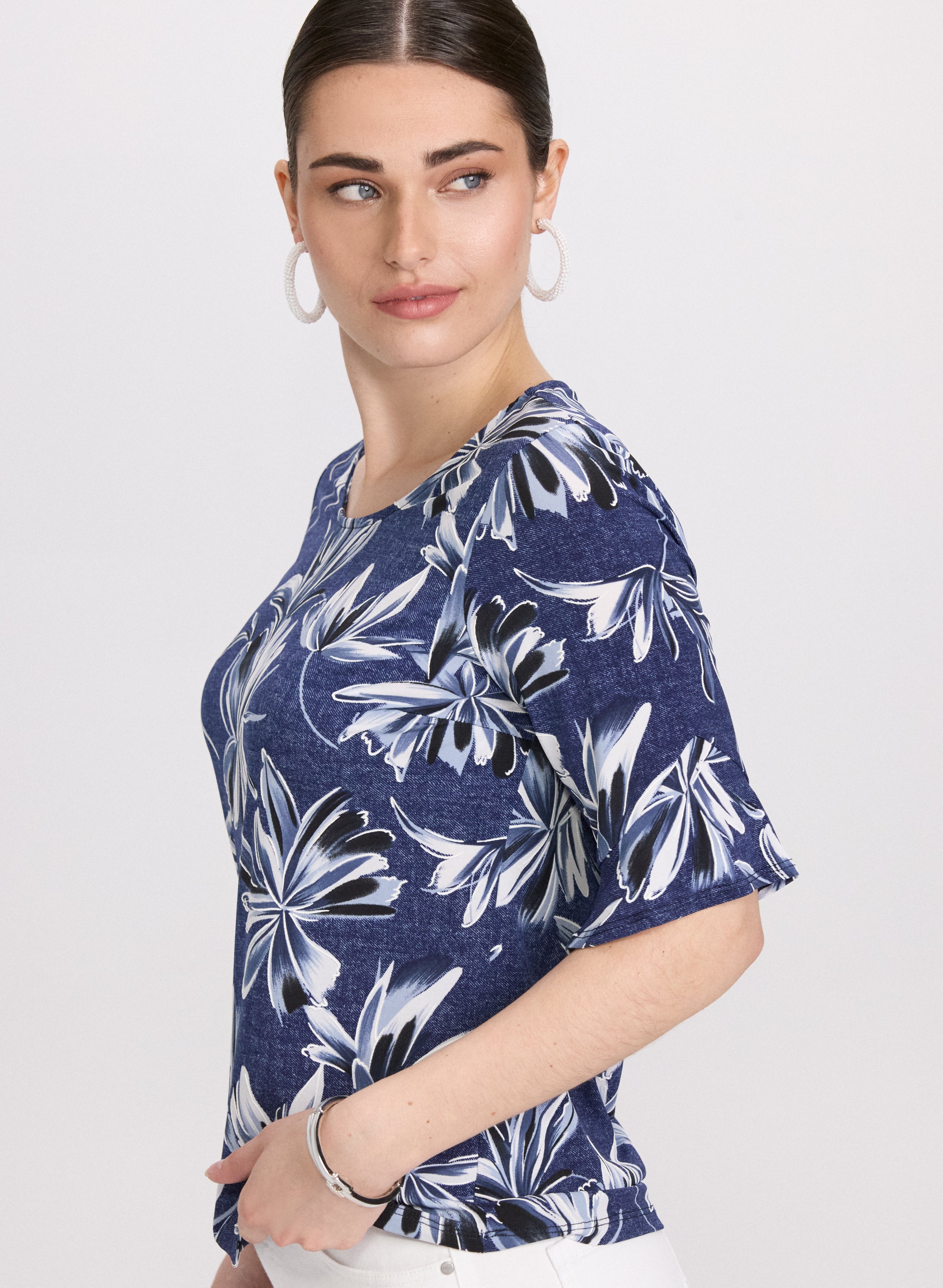 Floral Print Women's Blouse - Elegant Flowy Tops for Spring & Summer | Casual & Office Wear