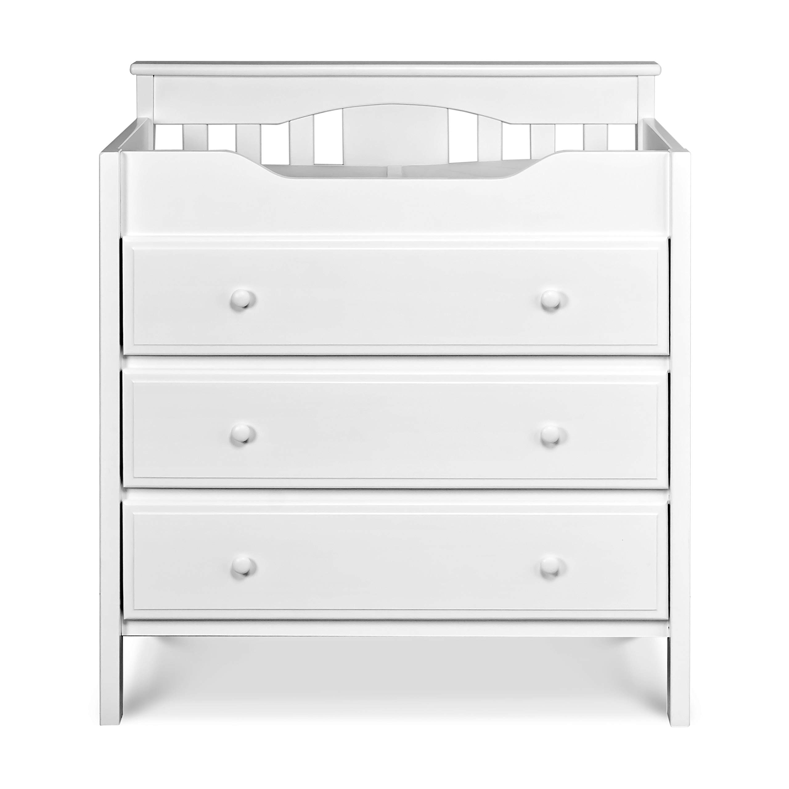 DaVinci Jayden 3-Drawer Baby Changing Dresser in White - Greenguard Gold Certified for Nursery, Bedroom & Kids Room Organization