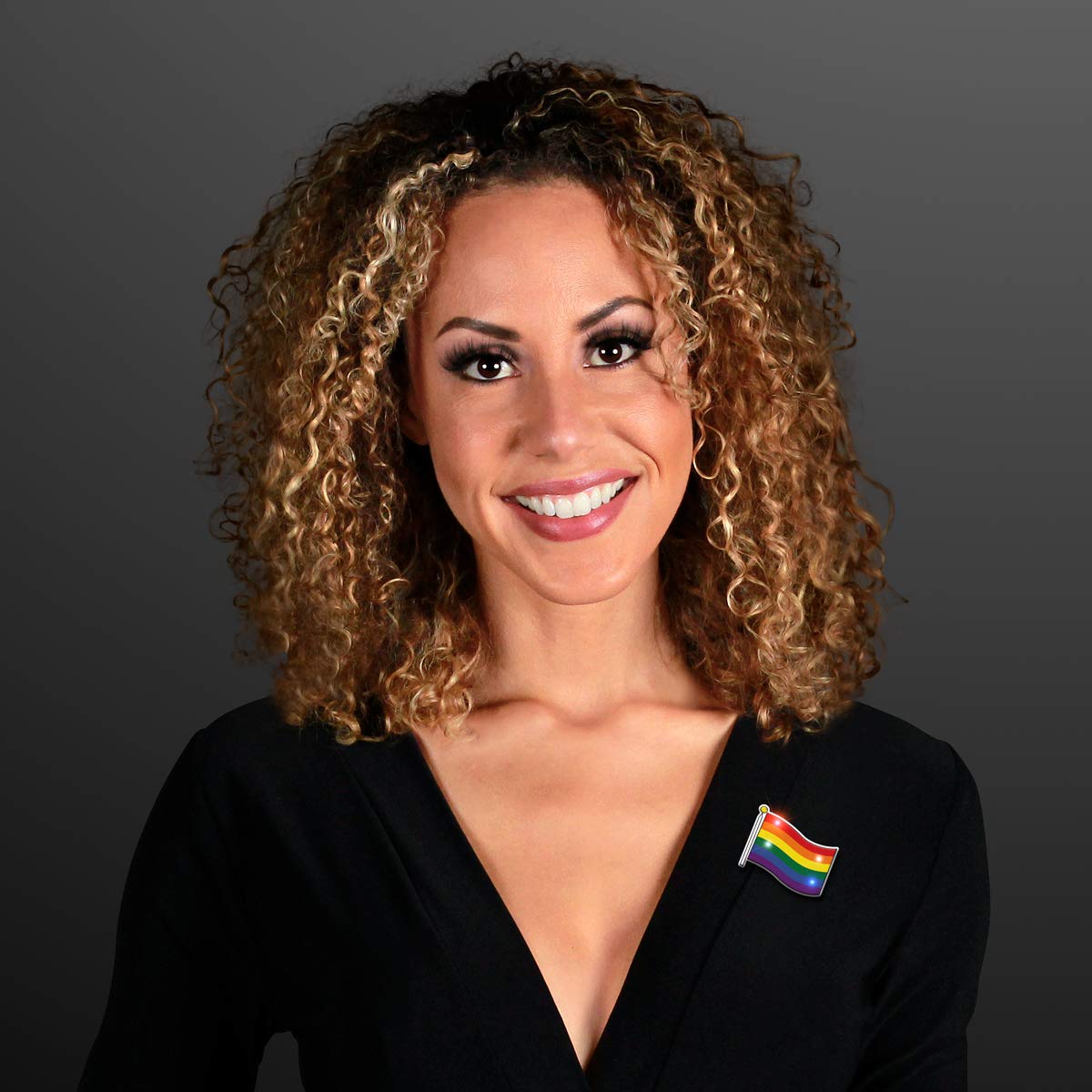 LED Rainbow Flag Pins - Flashing Pride Accessories for LGBTQ+ Events, Parades & Celebrations | Colorful Light Up Badges for Pride Month, Parties & Festivals