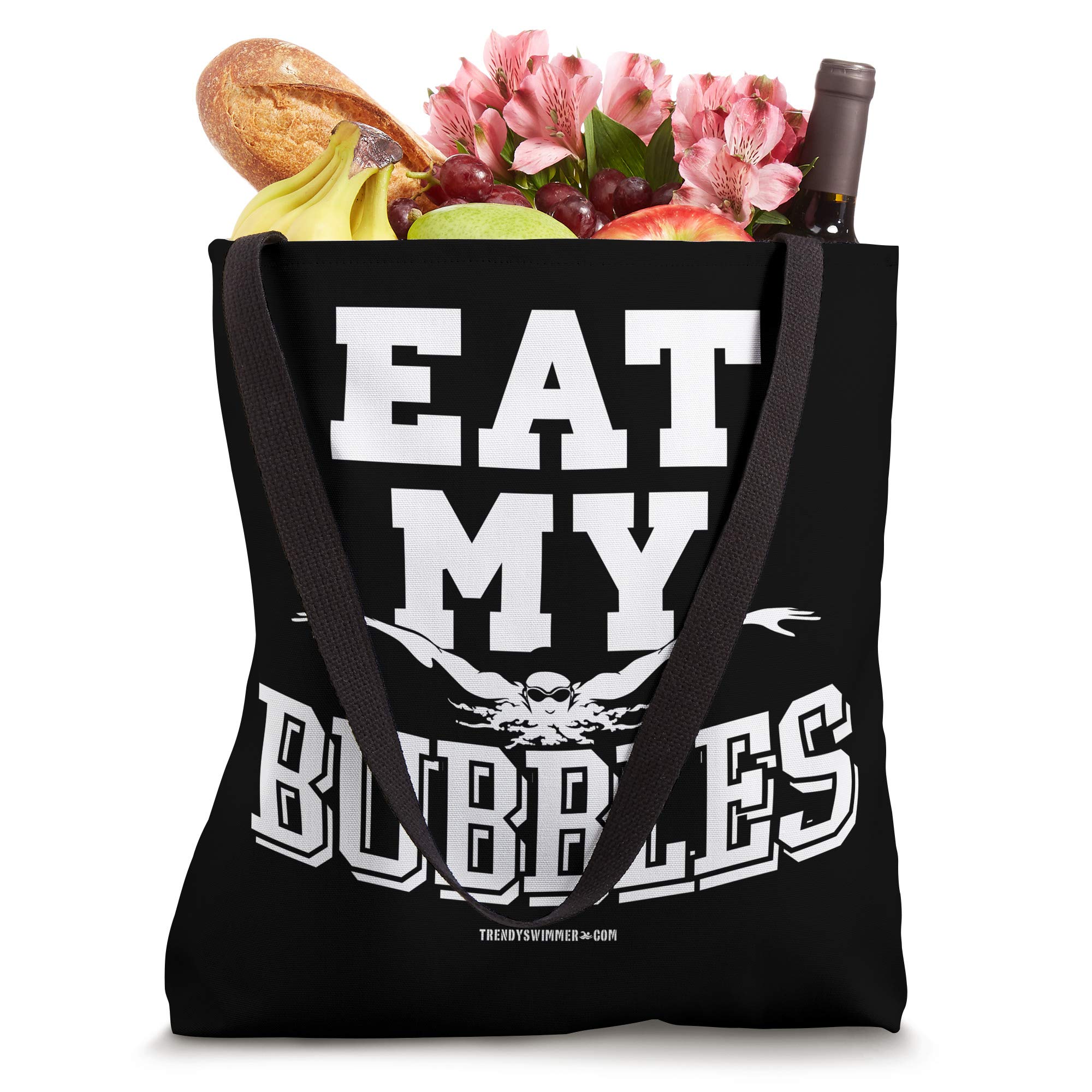 Funny Swim Tote Bag with 'Eat My Bubbles' Quote - Perfect for Competitive Swimmers, Pool Parties & Beach Trips