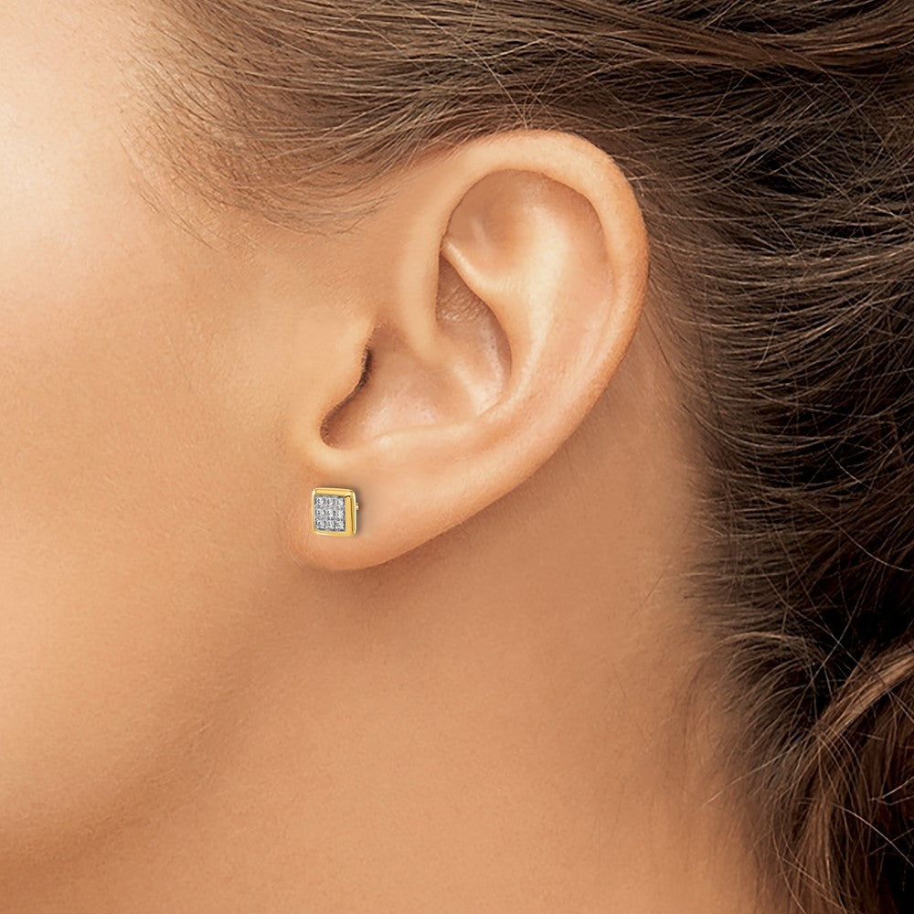 14K Gold Diamond Stud Earrings for Women - EM5471 010 YA - Elegant Everyday Jewelry for Work, Party & Special Occasions
