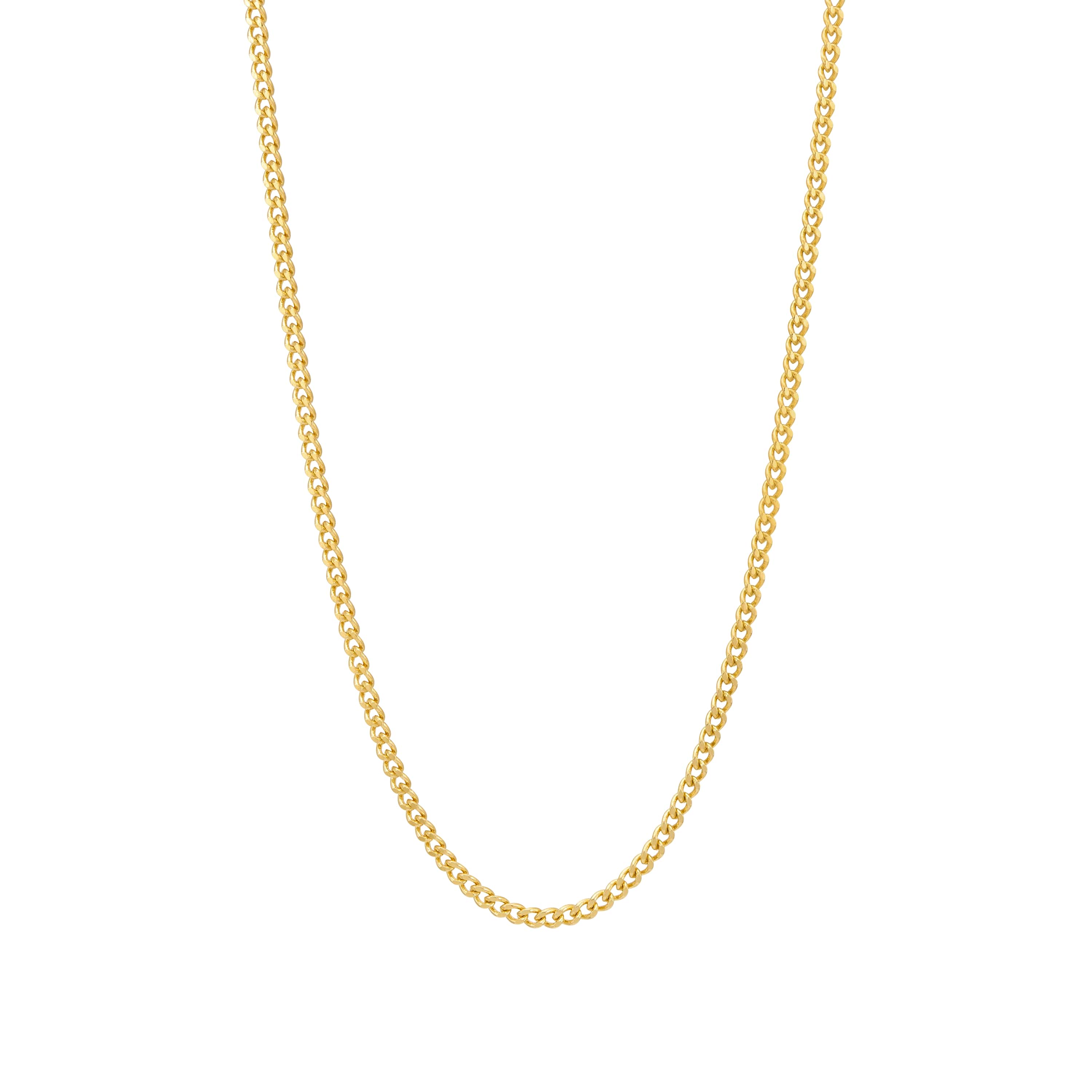 18K Gold Plated Curb Chain Necklace for Women - Elegant Cuban Link Choker | Perfect for Layering, Gift Giving & Everyday Wear