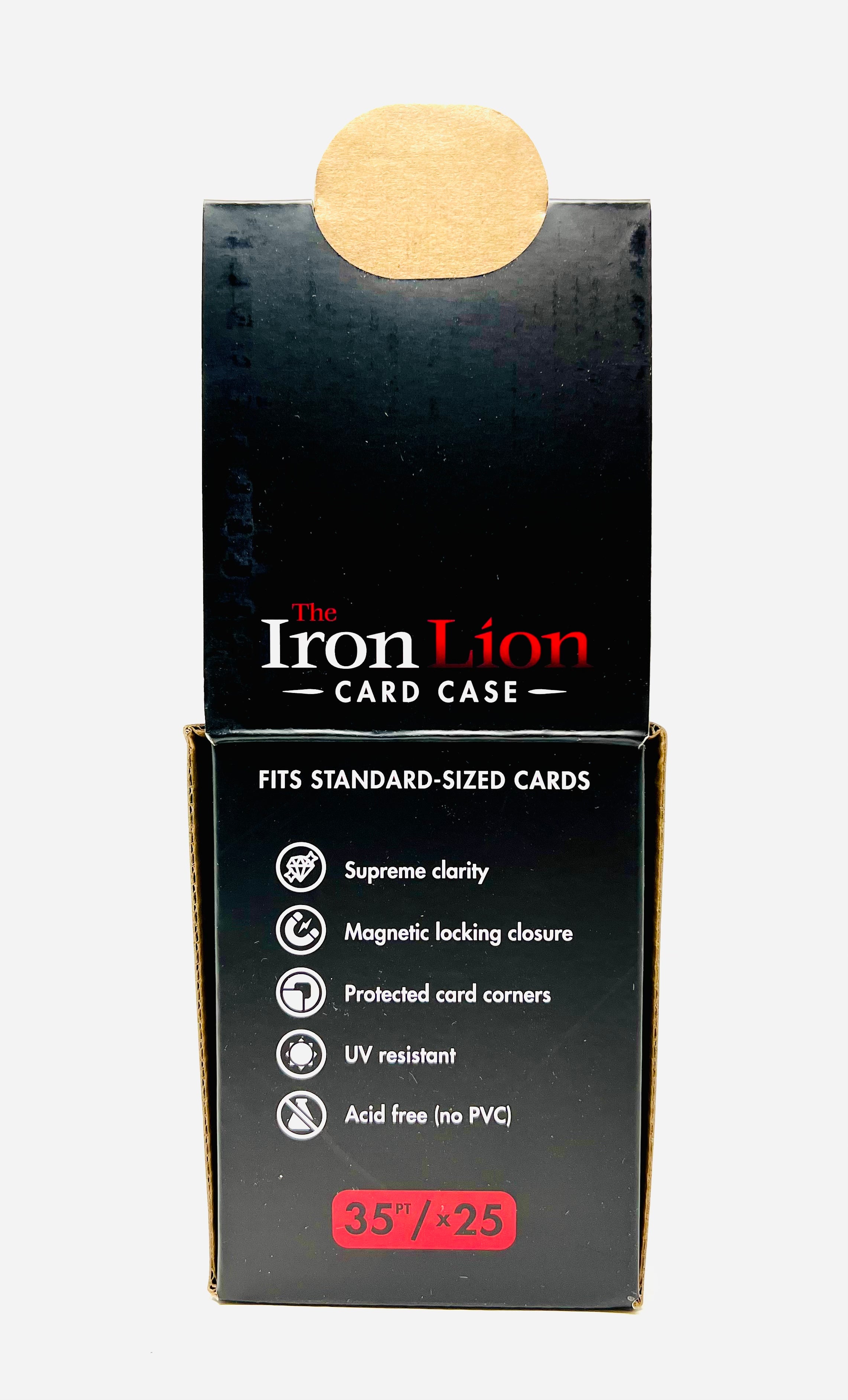 35-Point The Iron Lion Magnetic Card Case - 25 Pack | Secure & Durable Business Card Holder for Networking, Events, and Professional Meetings