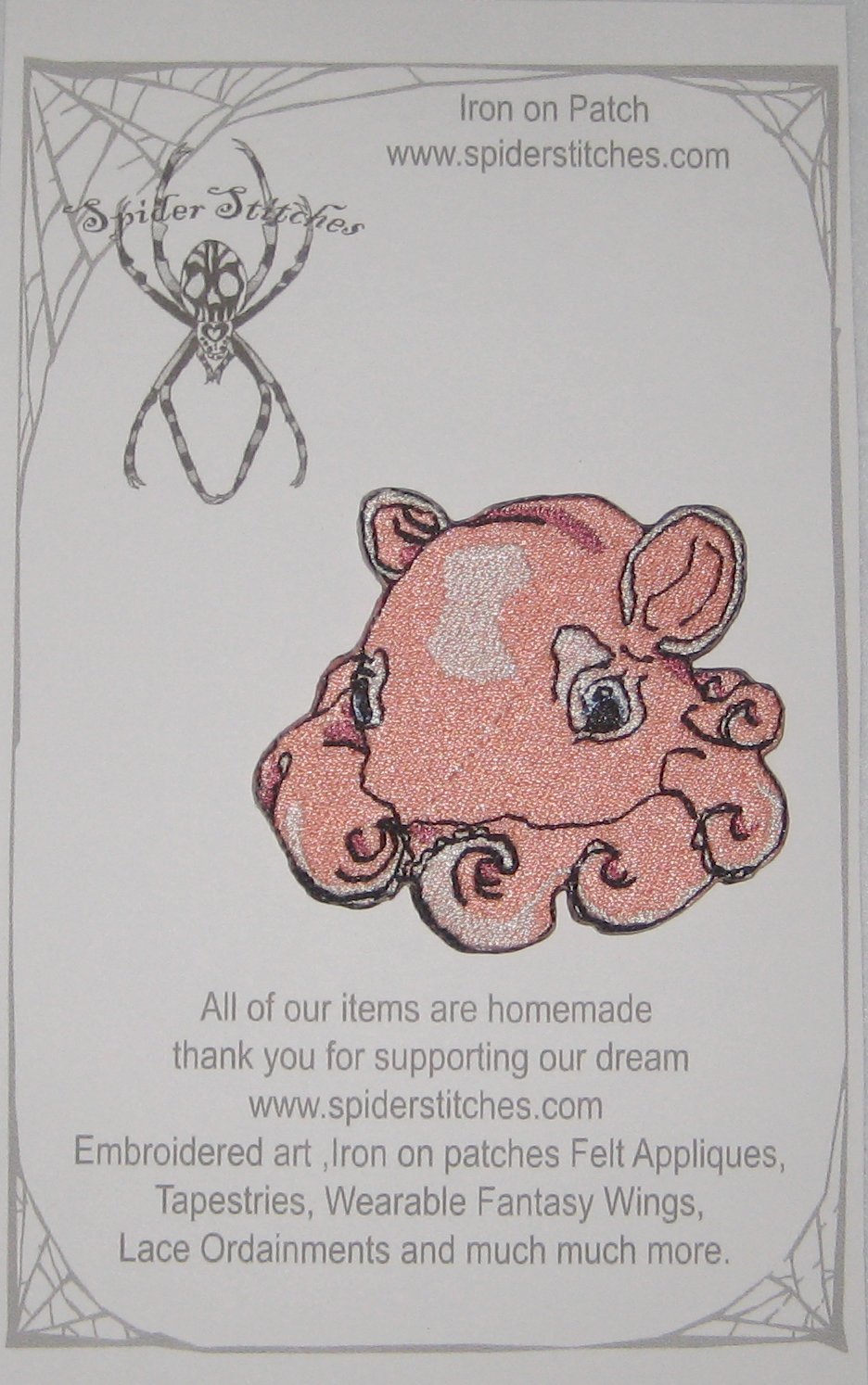 Cute Dumbo Octopus Iron-On Patch for Jackets, Bags & DIY Crafts - Fun & Unique Sew-On Applique for Kids & Adults