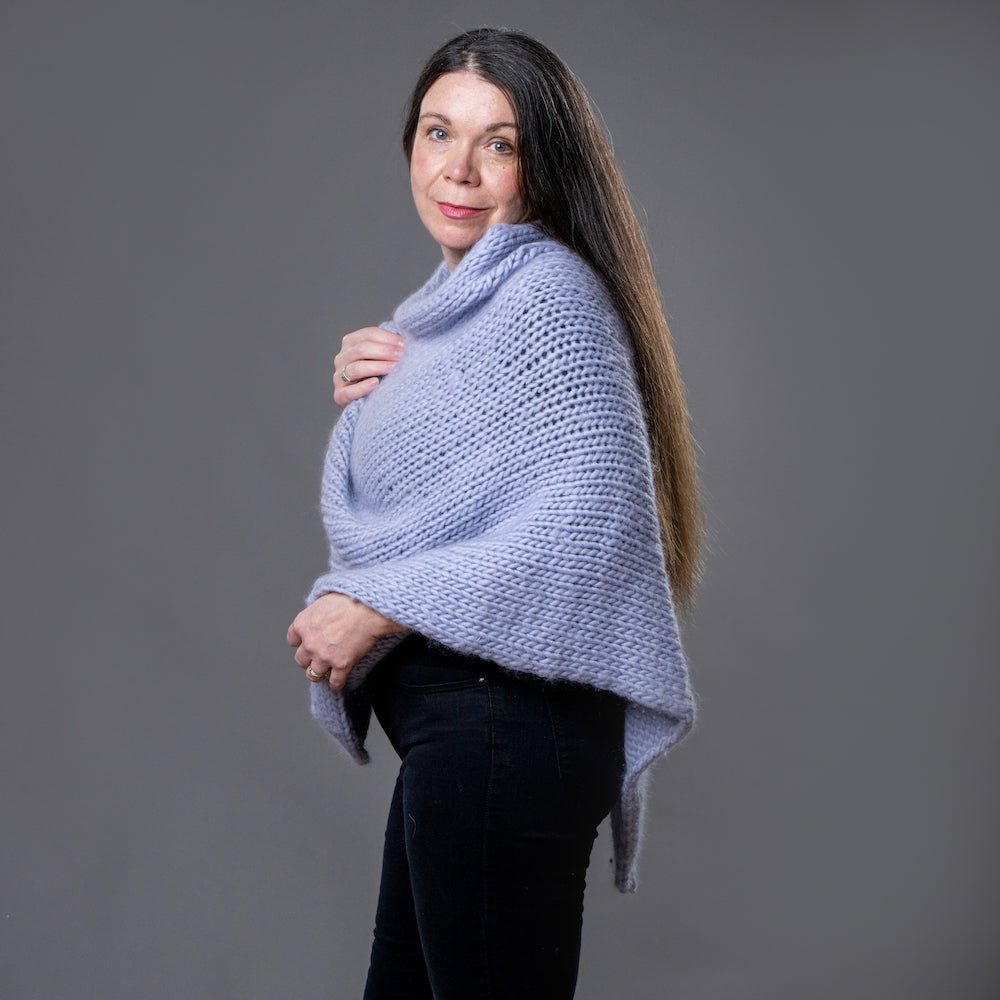 Malala Poncho Knitting Kit - DIY Knitting Kit for Beginners & Advanced, Warm & Cozy Handmade Poncho - Perfect for Winter, Gifts & Relaxing at Home