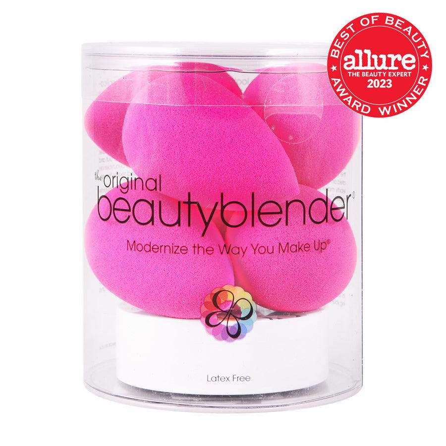 Beautyblender Original Pink Makeup Sponge Set - 6 Pack with Solid Cleanser for Flawless Foundation & Concealer Application - Perfect for Professional Makeup Artists & Everyday Use