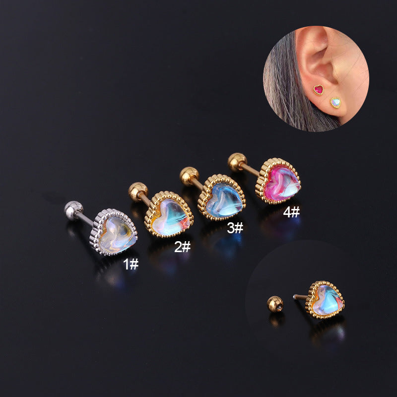 20G Cartilage Tiny Heart Stud Earrings - Hypoallergenic Stainless Steel Piercing Jewelry for Women | Perfect for Everyday Wear, Gifts, and Special Occasions