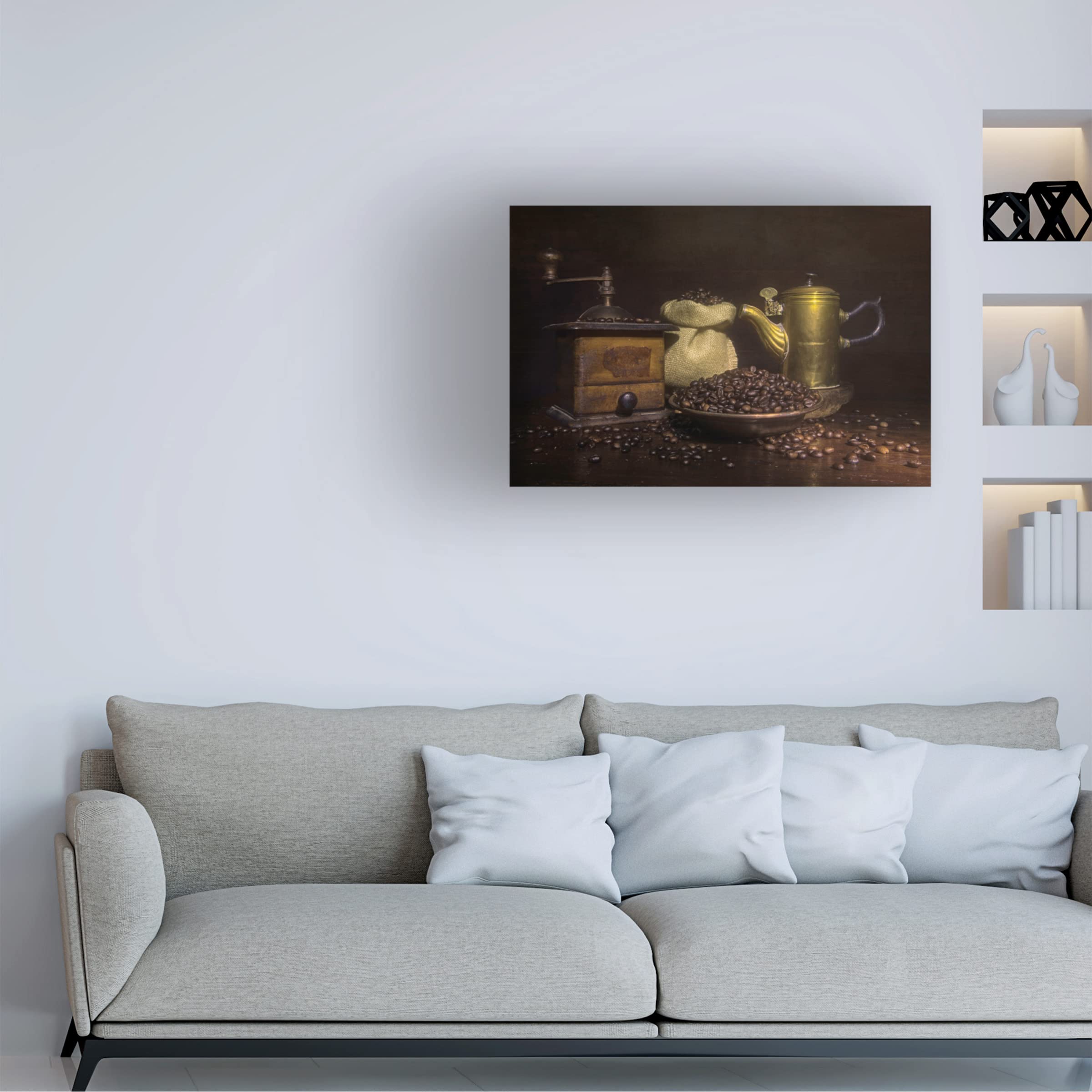 Fiorenzo Carozzi 'Coffee' Canvas Wall Art - Handmade Painting for Living Room, Bedroom & Office Decor - Premium Trademark Fine Art Print