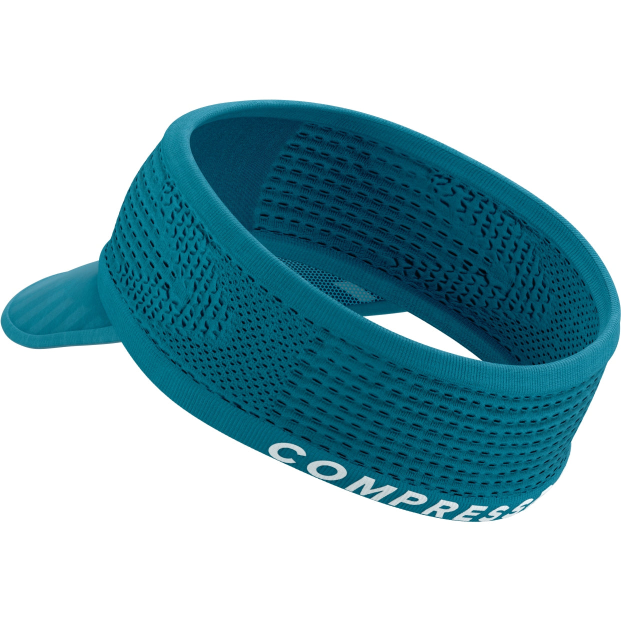 Compressport Unisex Spiderweb Headband ON/OFF - Moisture Wicking Sports Headband for Running, Cycling & Workouts - Mosaic Blue Design