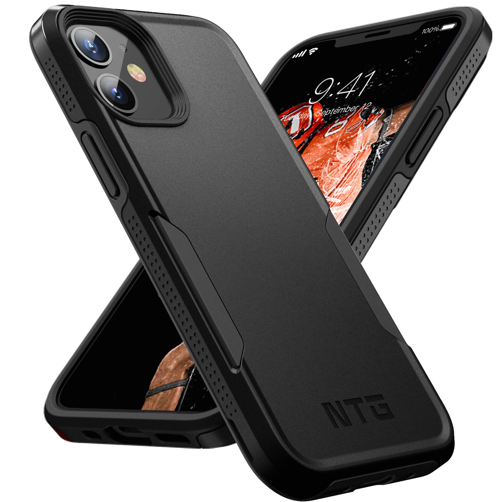 NTG Heavy-Duty Shockproof Case for iPhone 12 & iPhone 12 Pro (6.1 Inch) - Slim Rugged Protective Cover with Military-Grade Drop Protection | Perfect for Outdoor Activities, Construction Work & Everyday Use