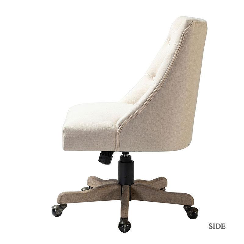 Estelle Upholstered Tufted Office Chair - Ergonomic Desk Chair with Lumbar Support for Home & Office Workspace | Comfortable Computer Chair for Long Hours Sitting