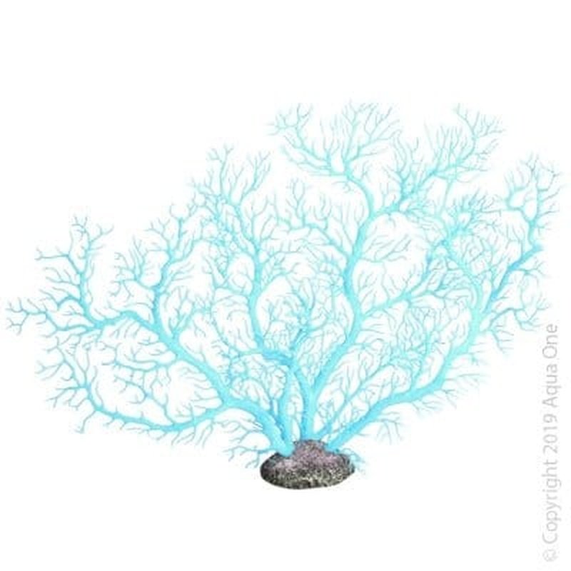 Aqua One Copi Coral Fan Coral - 16.7 x 3.7 x 13.6 Inch Artificial Coral Reef Decor for Saltwater Aquariums | Perfect for Marine Tank Ornament, Fish Hideout & Underwater Scenery Enhancement