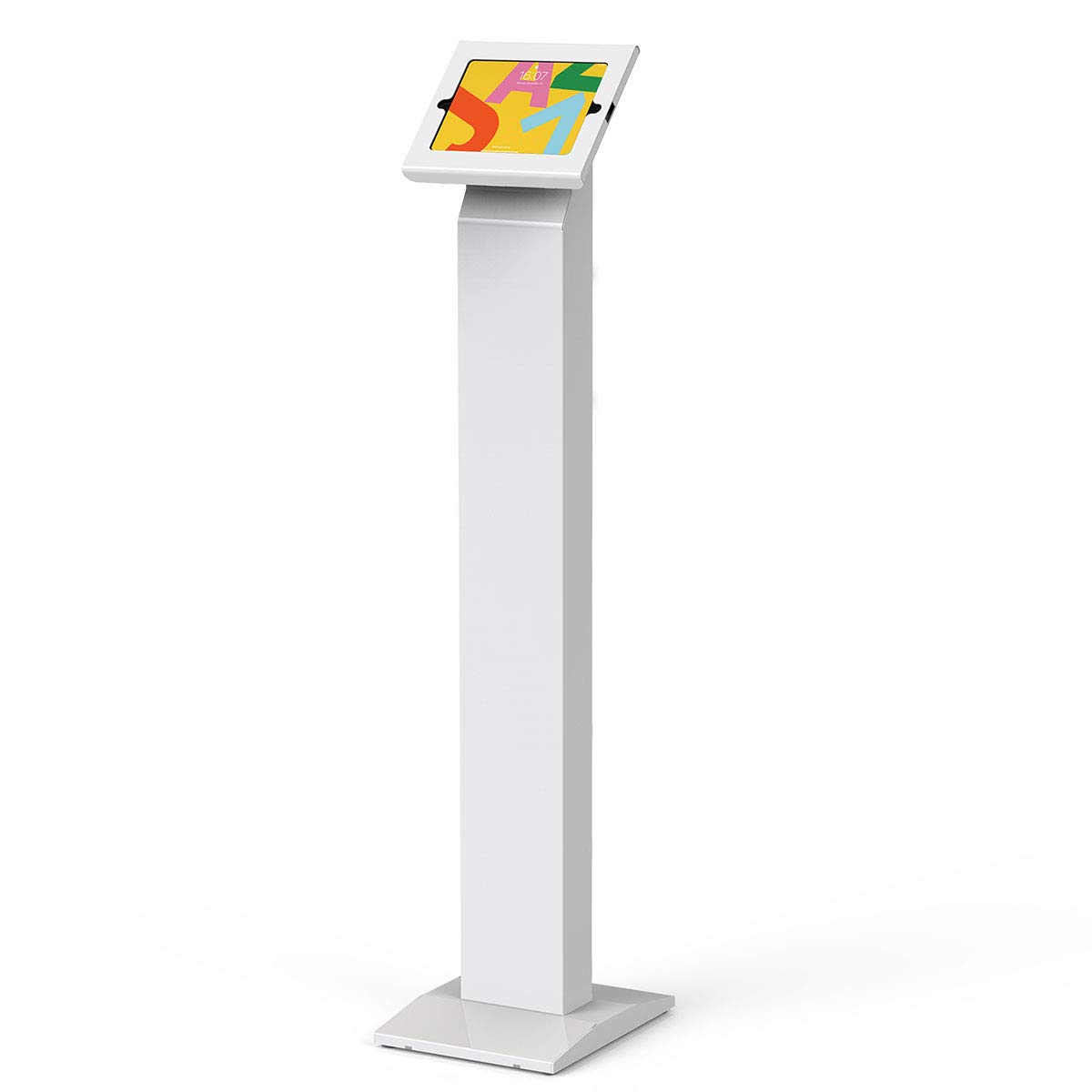 BSF102T Kiosk Tablet Floor Stand for 10.2 inch iPad 7/8/9 Gen - Adjustable Height, Key Lock Security, 360° Rotation - Perfect for Retail Stores, Exhibitions & Self-Service Kiosks