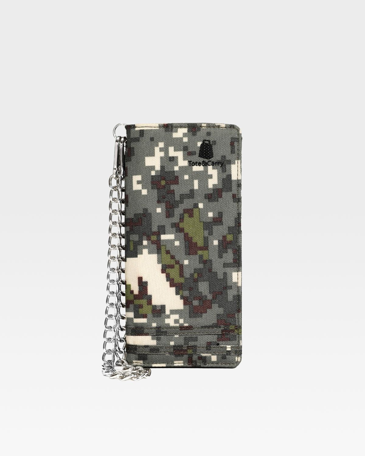Green Digital Camouflage Biker Chain Wallet - Stylish & Secure for Motorcycle Riders, Outdoor Adventures & Everyday Use