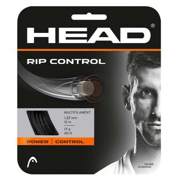 Head RIP Control 17/1.25 Tennis String (Black) - Premium Tennis Racket String for Control & Spin - Perfect for Competitive Play & Training Sessions
