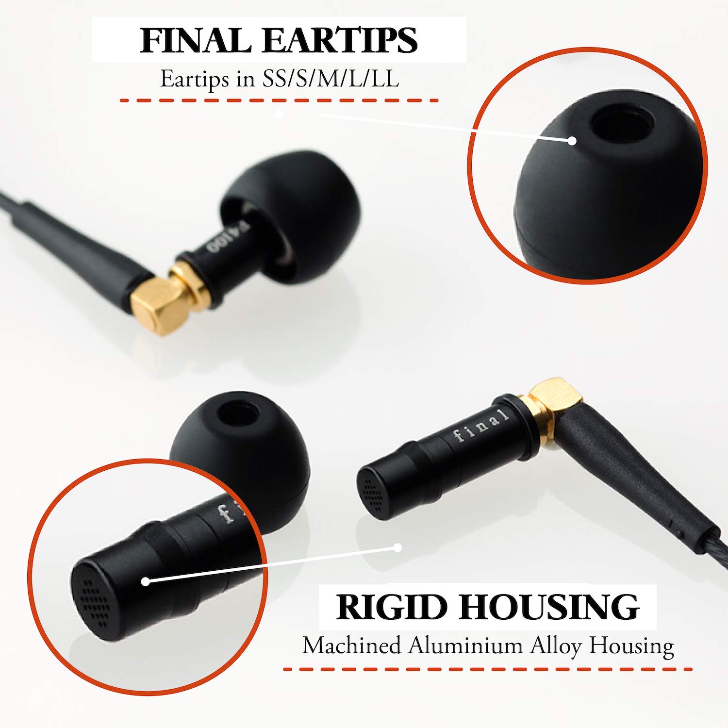 Final Audio F4100 High-Fidelity In-Ear Earphones with Noise Isolation - Perfect for Commuting, Workouts, and Travel
