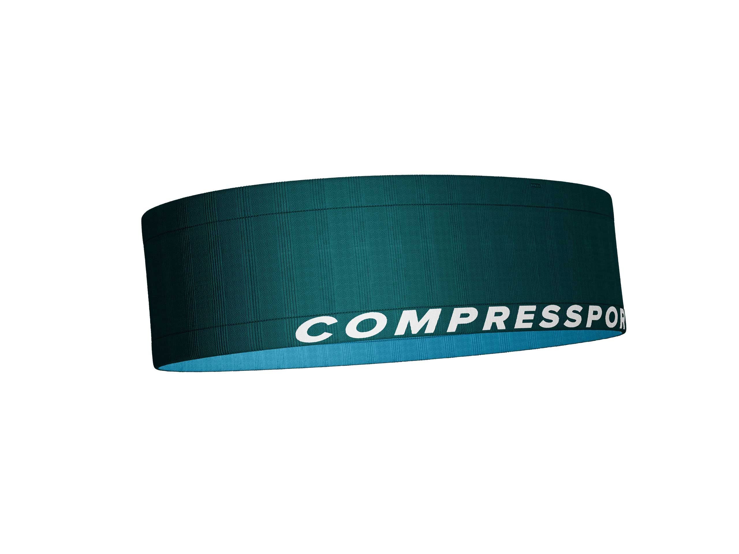 COMPRESSPORT Unisex Running Belt - Lightweight & Adjustable Free Belt for Jogging, Hiking, Travel - Shaded Spruce/Hawaiian Ocean - Perfect for Phones, Keys & Essentials