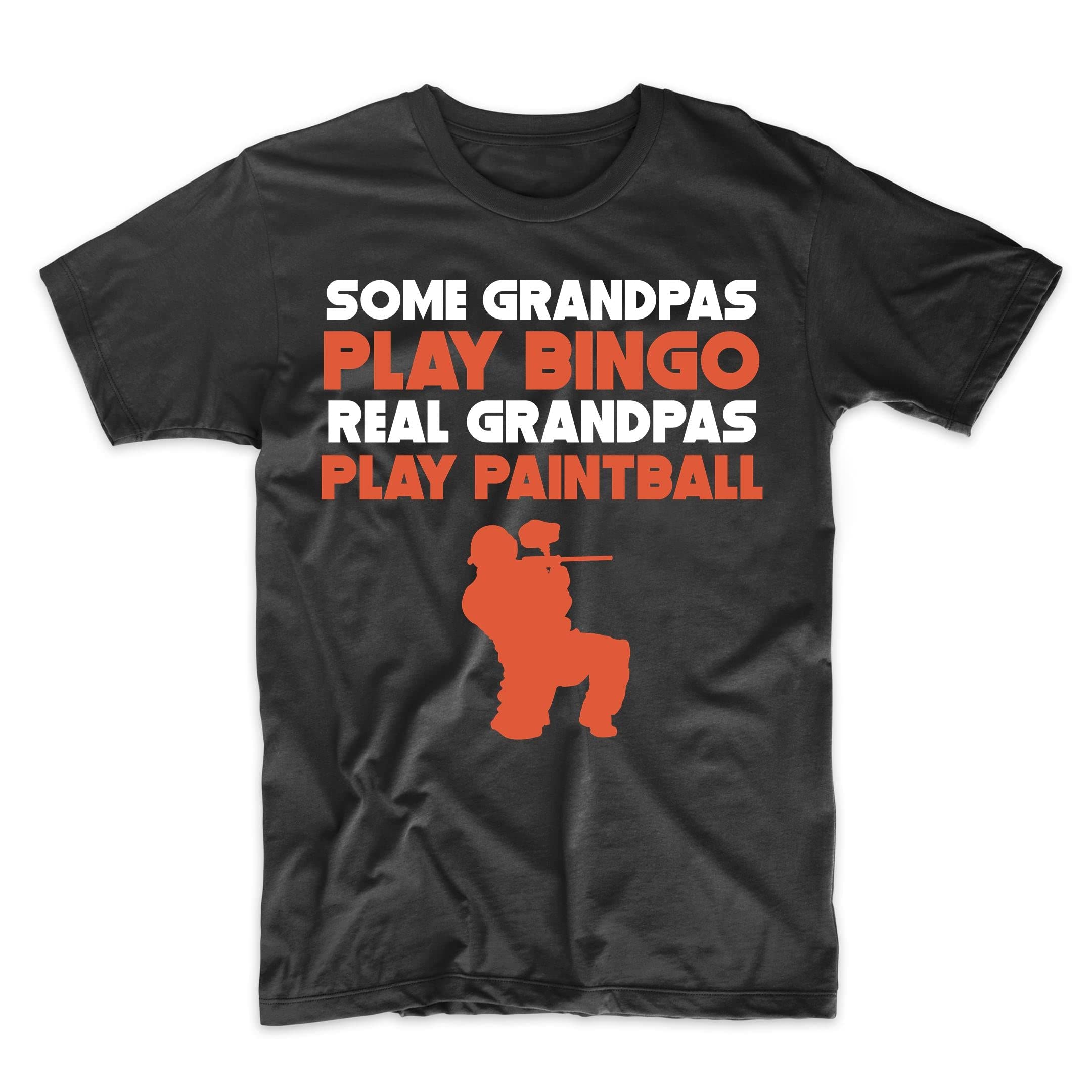 Real Grandpas Play Paintball T-Shirt - Funny Grandpa Gift for Paintball Lovers - Perfect for Paintball Games, Birthday Gifts & Casual Wear