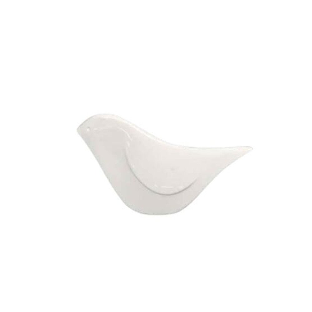 Minimalist White Ceramic Bird Figurine - 7