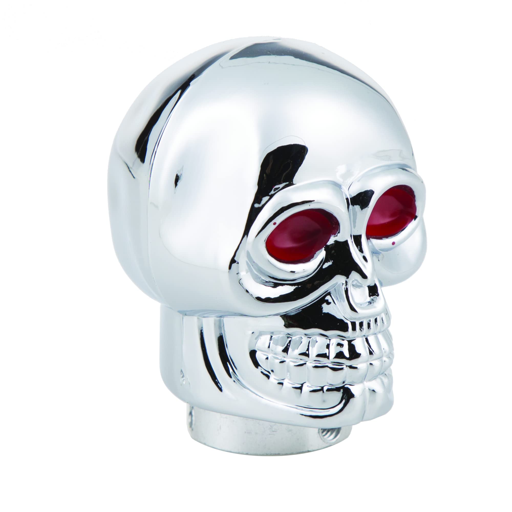 SKE/X Skull Knob with Red Eyes - Chrome Plated Car Gear Shift Knob for Custom Cars, Motorcycles & Trucks - Perfect for Hot Rods, Rat Rods & Biker Builds