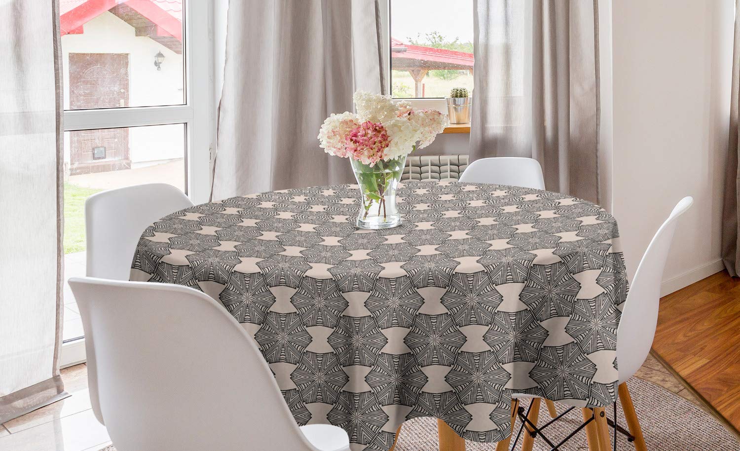 Ambesonne Abstract Round Tablecloth 60