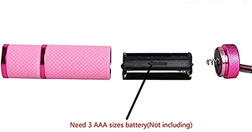 9 LED Handheld UV Light for Gel Nails - Mini Portable Nail Dryer Lamp with Flashlight for DIY Nail Art at Home, Salon & Travel (Pink) - Perfect for Manicures, Pedicures & Nail Decorations