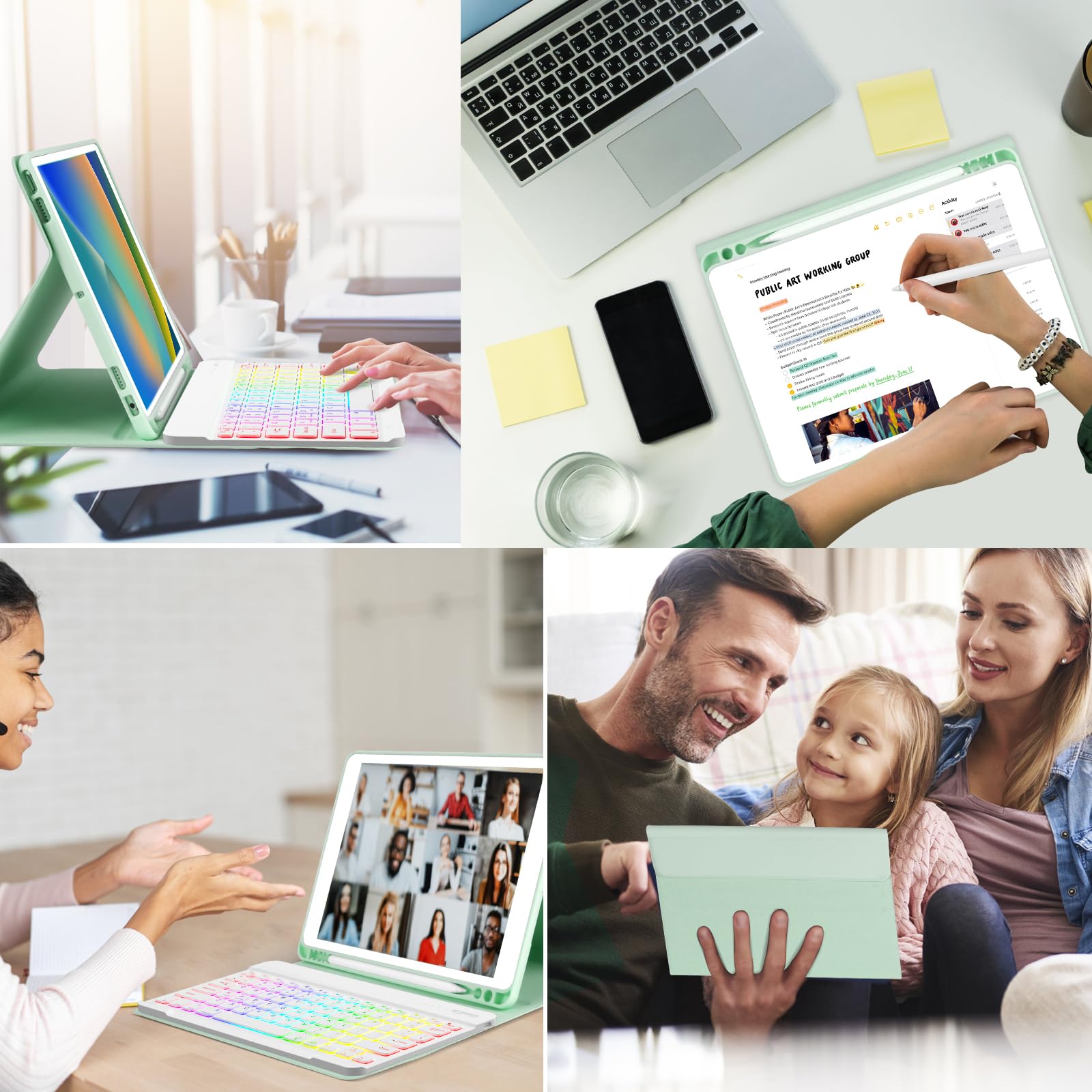 MORECOO Wireless Keyboard Case for iPad 9th/8th/7th Gen & iPad Air 3rd Gen & iPad Pro 10.5