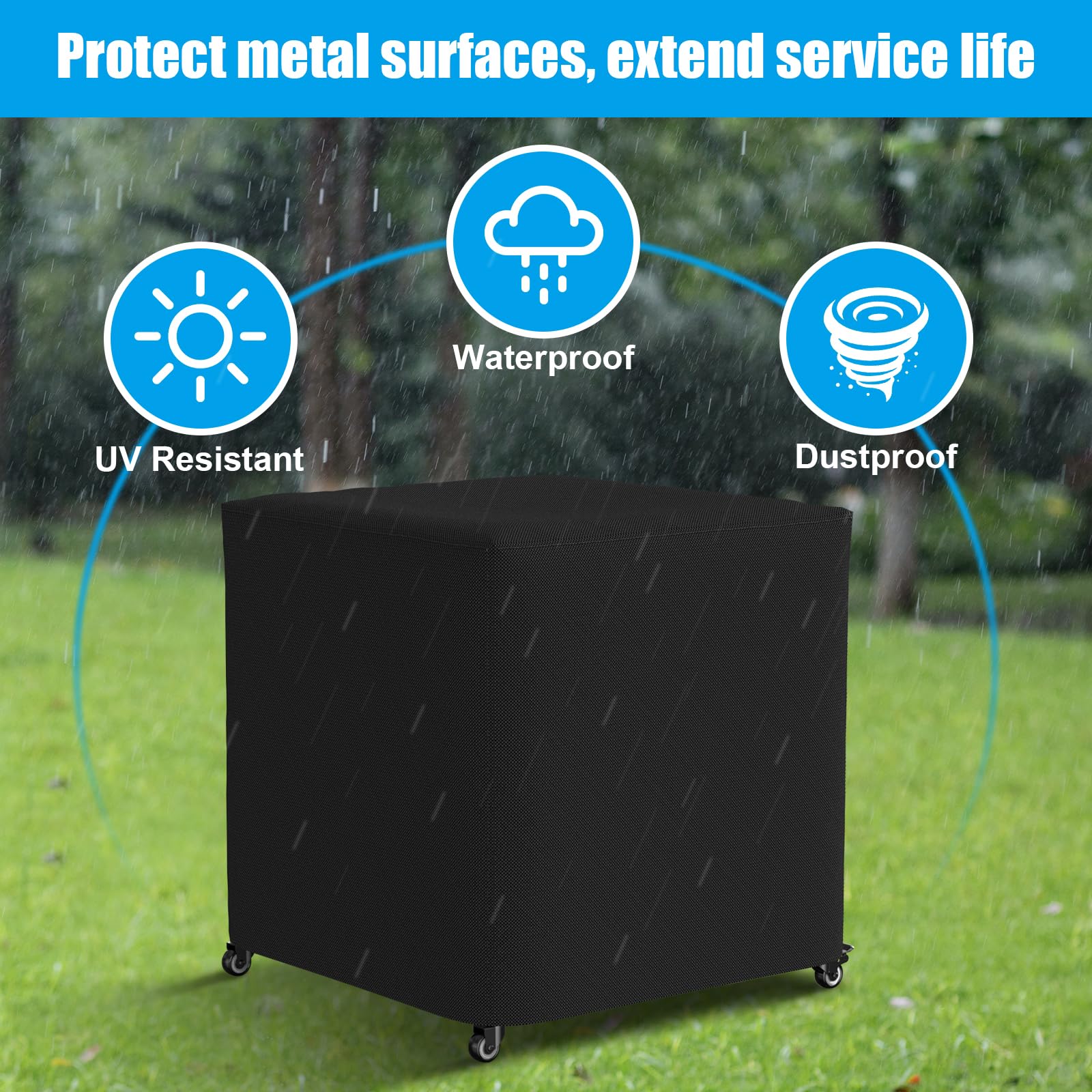 **Portable Outdoor Grill Cart with Pizza Oven & 3-Shelf Storage – Heavy-Duty Rolling BBQ Prep Table with Wheels & Waterproof Cover – Perfect for Backyard Cooking, Camping & Outdoor Dining**