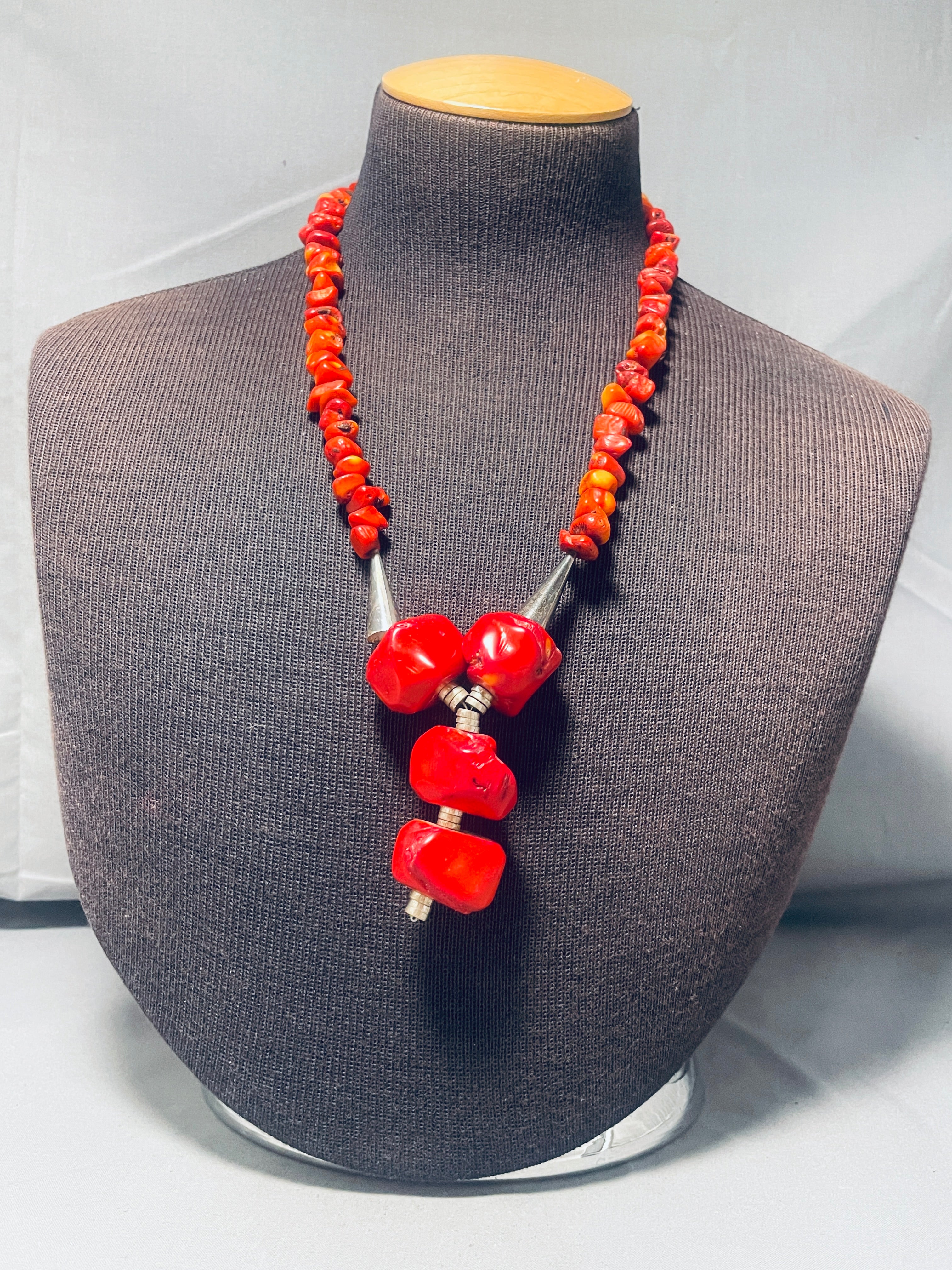 133 Grams Chunky Vintage Native American Navajo Sterling Silver Necklace - Handmade Tribal Jewelry for Women, Boho Fashion Statement, Perfect for Festivals & Special Occasions