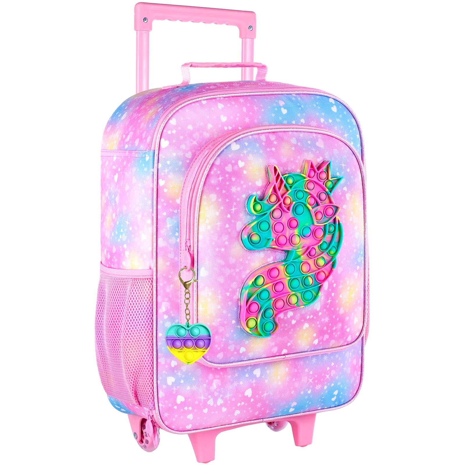 **Kids Rolling Suitcase with Wheels - Durable Carry-On Luggage for Toddlers, Boys & Girls - Perfect for Travel, School Trips & Family Vacations**