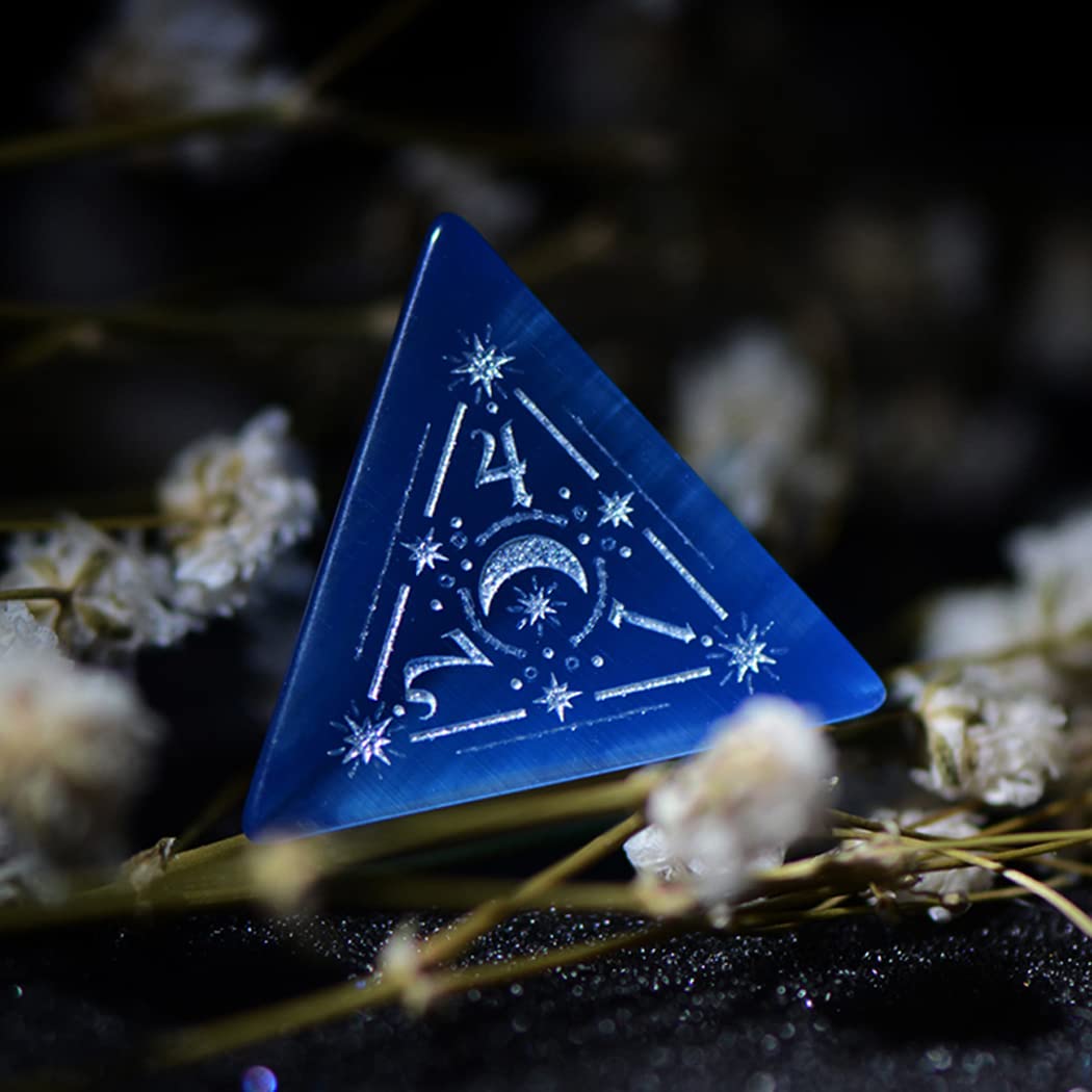 LANGWEI D&D Dice Set - Beautiful Blue Opal Polyhedral Dice for Dungeons & Dragons, TRPG, Tabletop RPG Games | Perfect for D&D Campaigns, RPG Nights & Fantasy Gaming Sessions