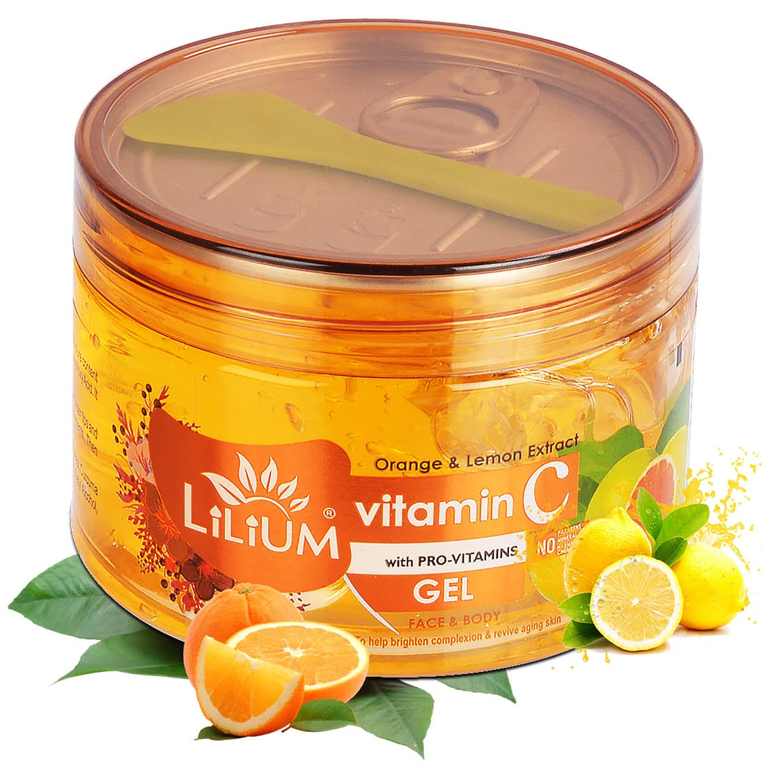 Lilium Vitamin C Face Gel (250G) - Paraben-Free, Natural Skin Brightening & Reviving Gel | Reduces UV Damage, Nourishes & Tightens Skin | Perfect for Daily Skincare & Anti-Aging Routine