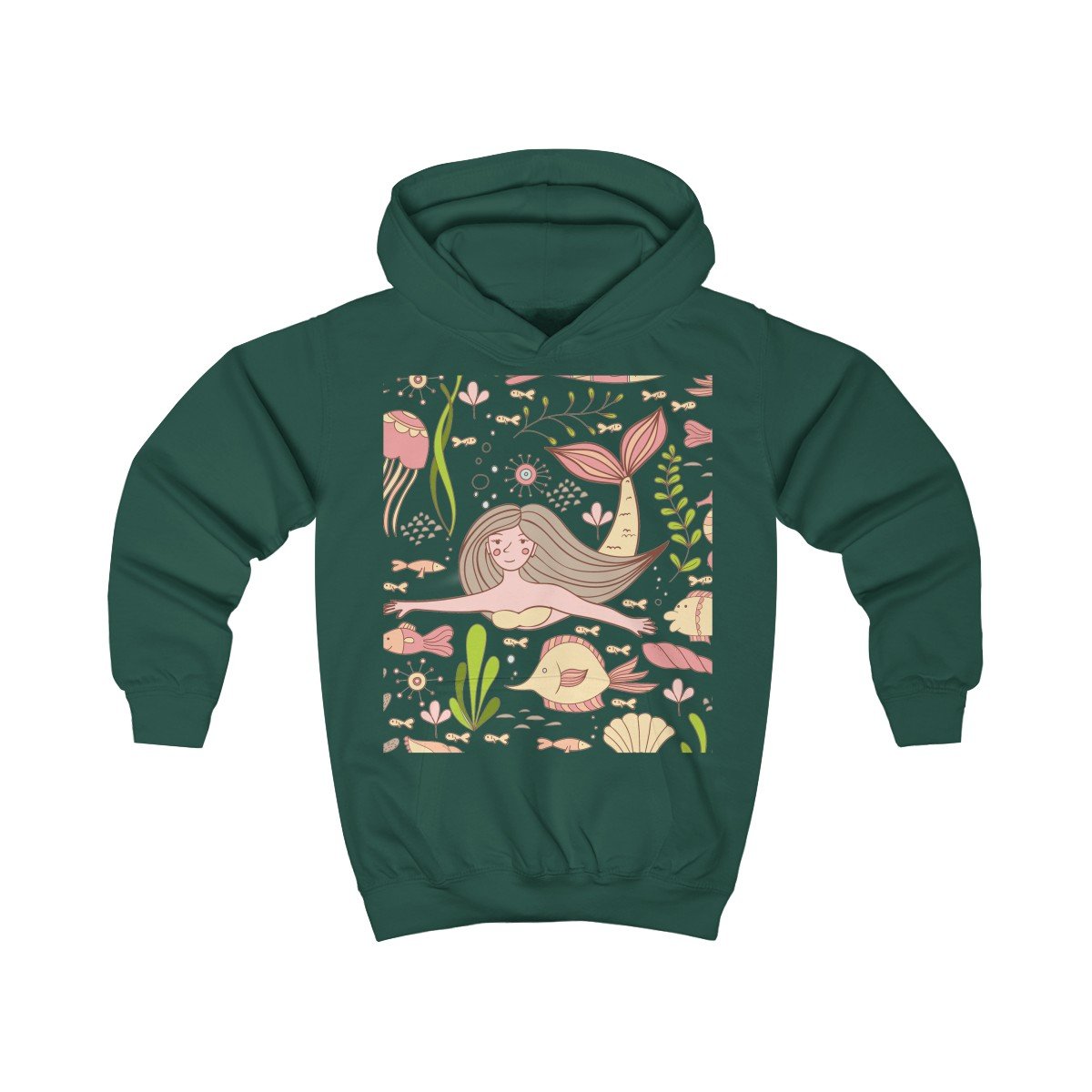 Mermaid Kids Hoodie for Girls - Cute & Comfortable Swimwear Cover-Up for Beach, Pool, or Playtime