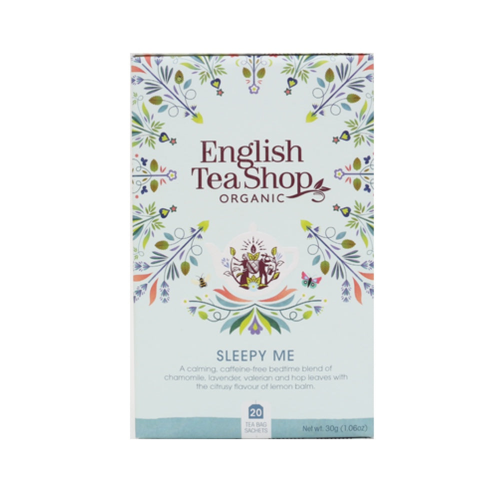 Organic Wellness Sleepy Me Herbal Tea - English Tea Shop - 20 Tea Bags - Relaxing Bedtime Blend for Better Sleep & Stress Relief