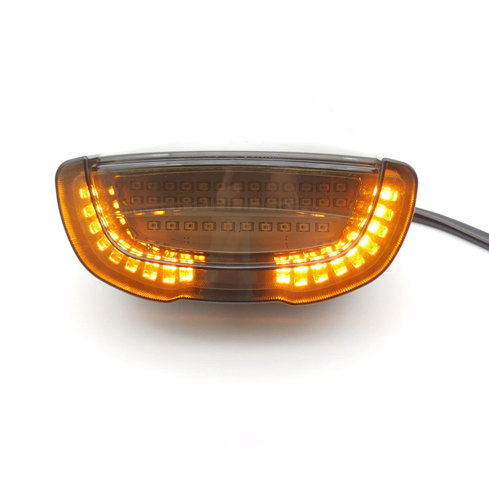 Universal 12V LED Motorcycle Brake Tail Light with Flowing Turn Signals & License Plate Bracket - Red Cover ANKIA ANKI HappiGo - Perfect for Night Riding and Enhanced Safety