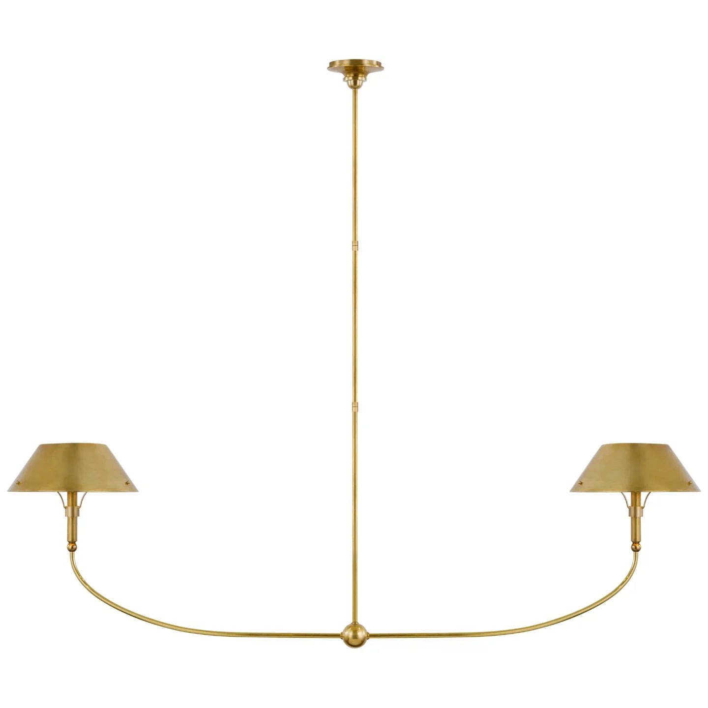 Modern Turlington Linear Chandelier - Sleek 6-Light LED Fixture for Dining Room, Kitchen Island & Living Room Lighting - Dimmable Contemporary Pendant Light for Home Decor