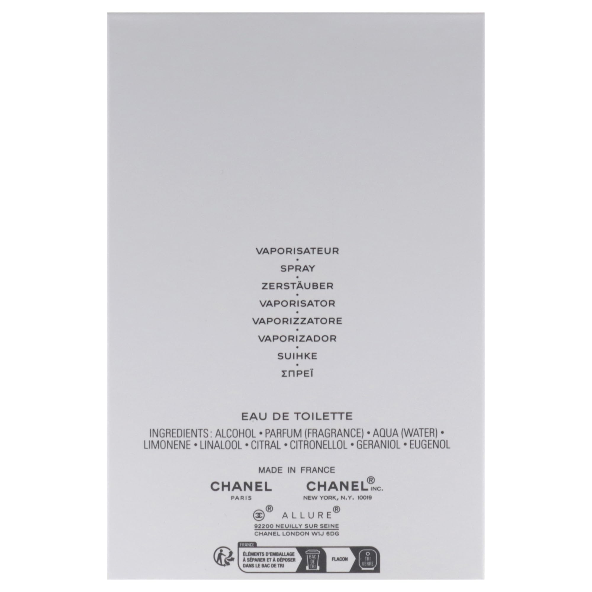 Chanel Allure Homme Sport for Men - 3.4 oz Cologne Spray | Fresh Woody Fragrance | Perfect for Daily Wear, Office & Special Occasions